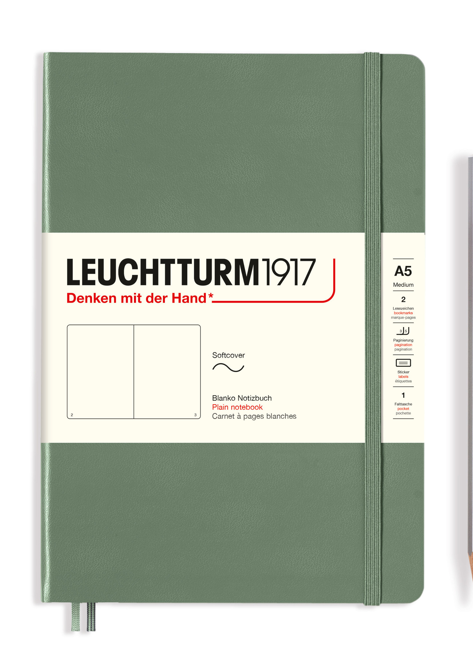 Leuchtturm1917 NB A5 SC Olive, blanko