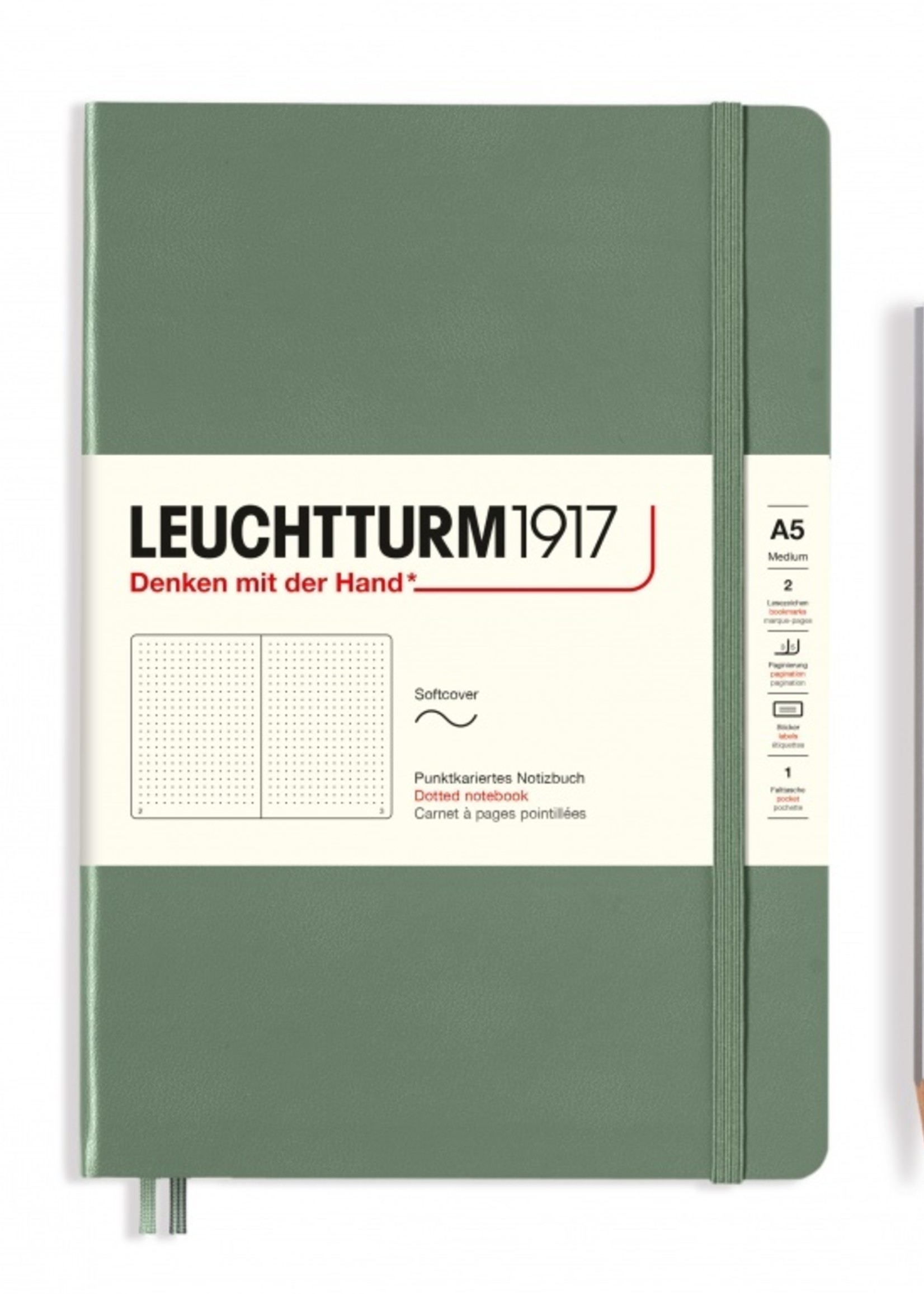 Leuchtturm1917 NB A5 SC Olive, dotted