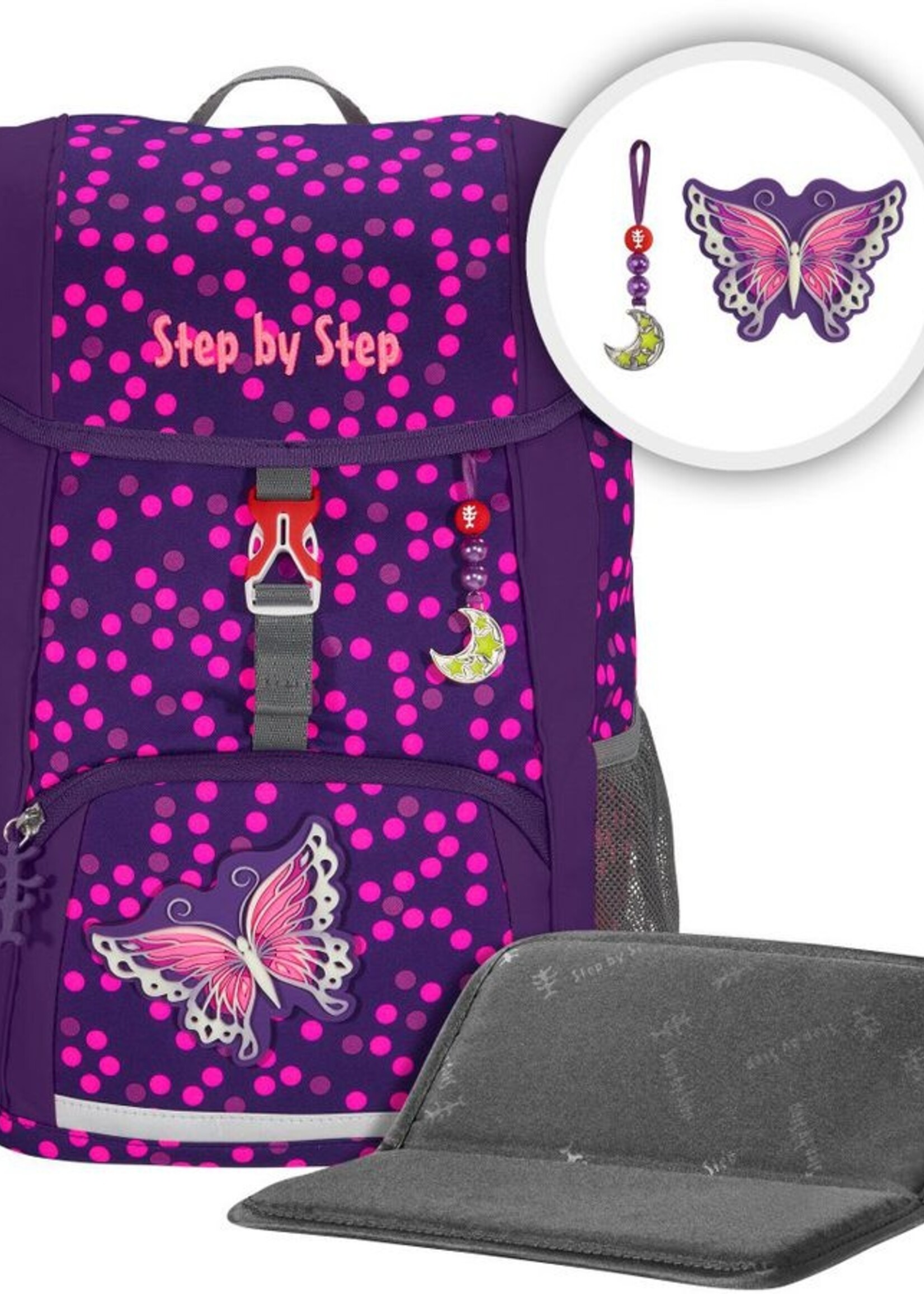 Step by Step KID SHINE Rucksack-Set Butterfly Night, 3-teilig