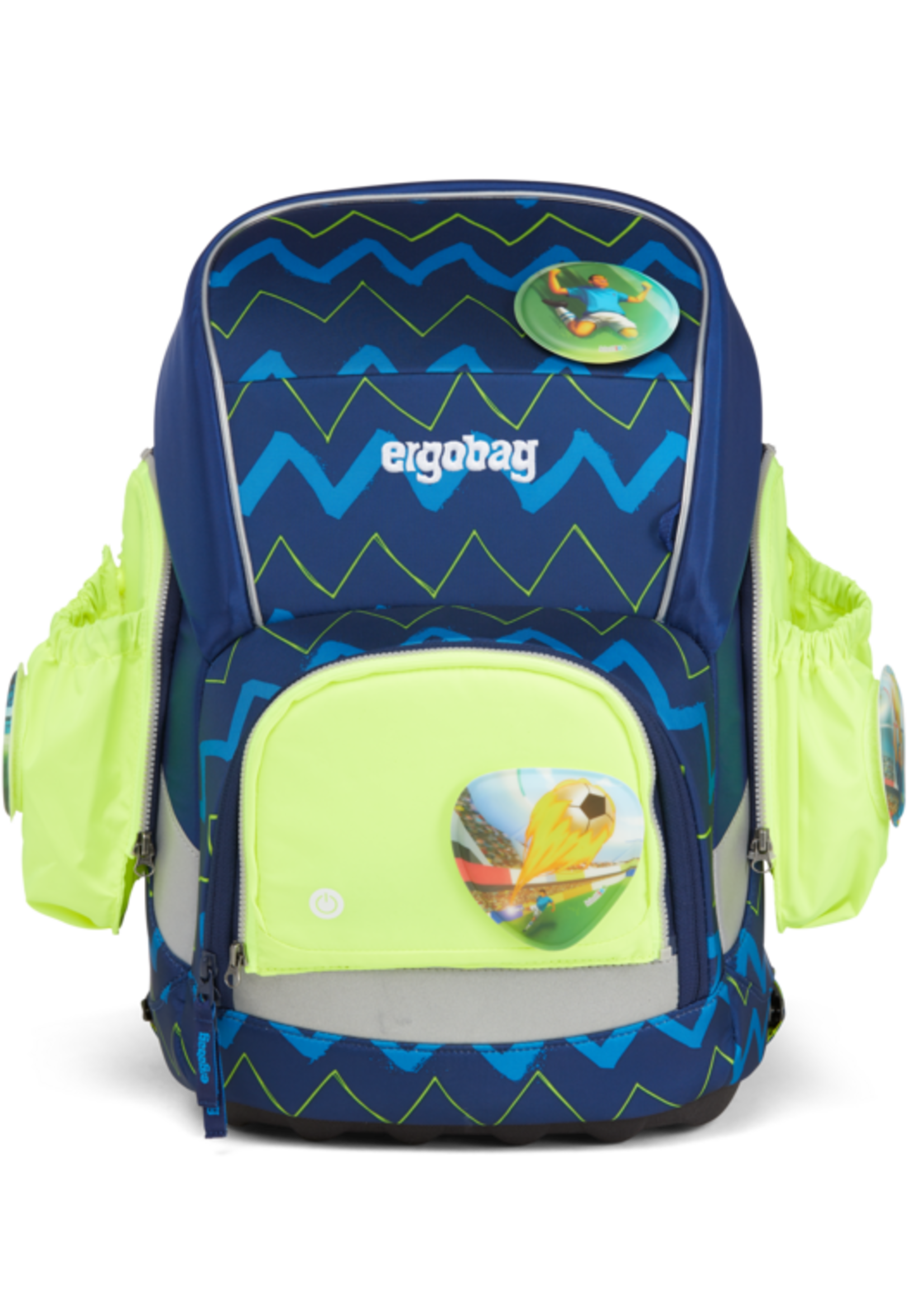 ERGOBAG Fluo LED Seitentaschen Zip-Set yellow