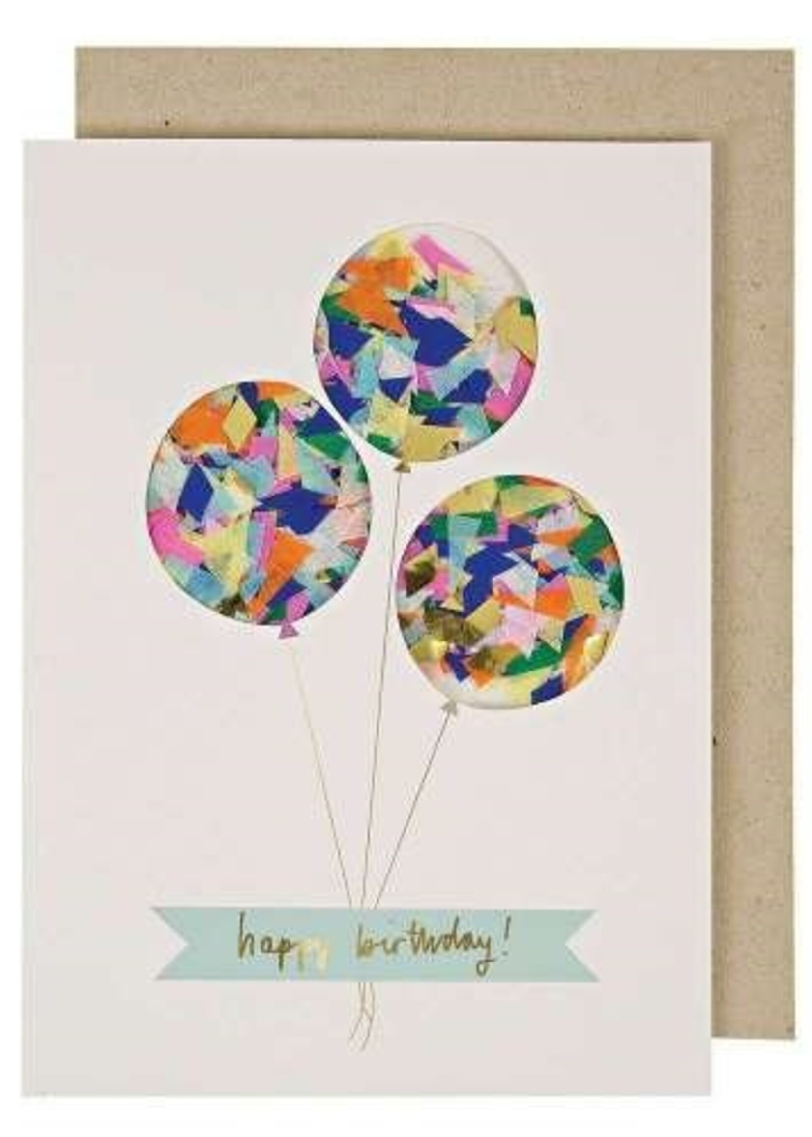 MERI MERI Grußkarte Balloon Confetti Shaker Birthday