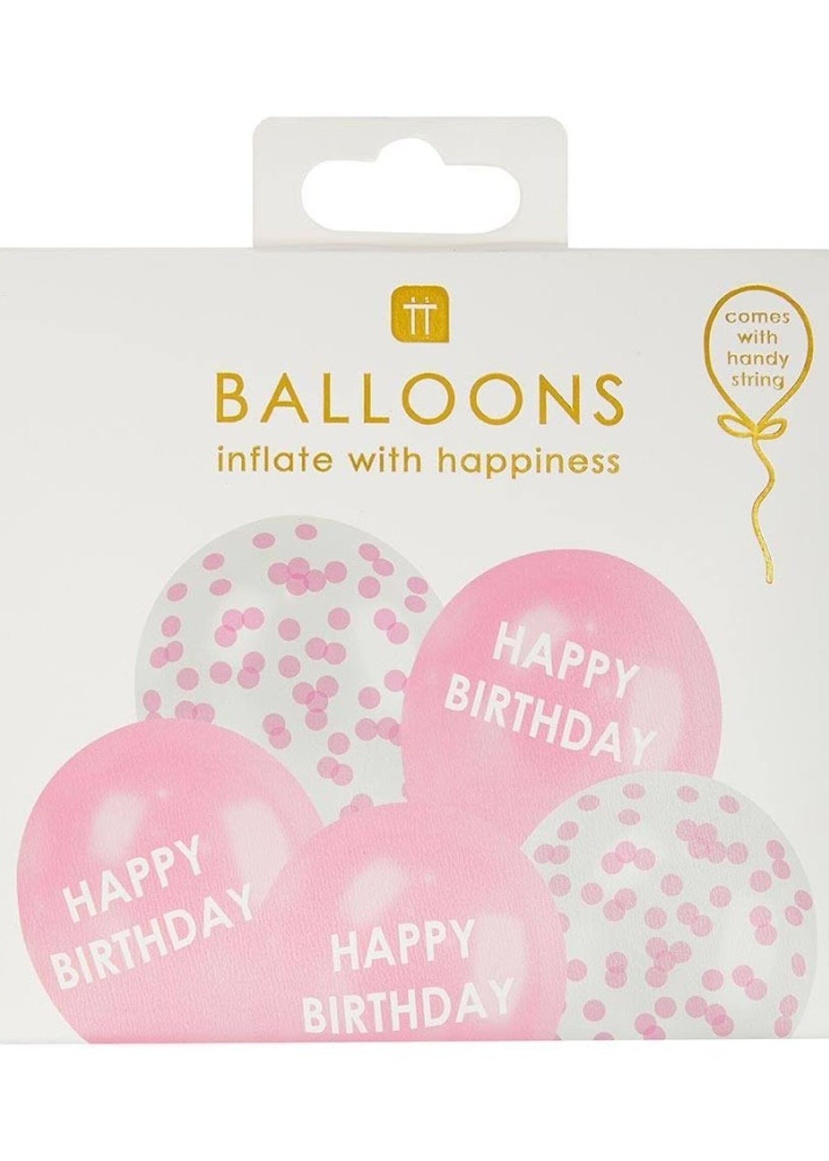 Talking Tables PINK LATEX BALLOONS, 2 CONFETT