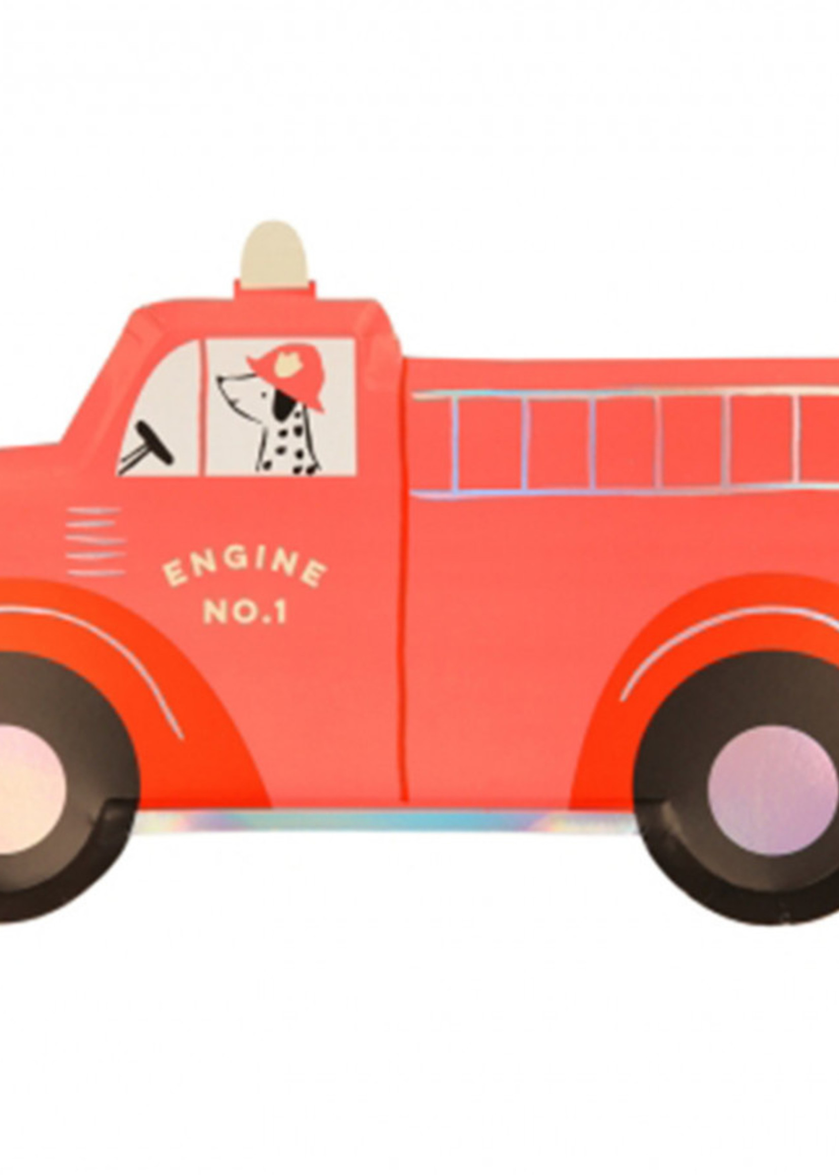 Meri Meri Fire Truck Plates