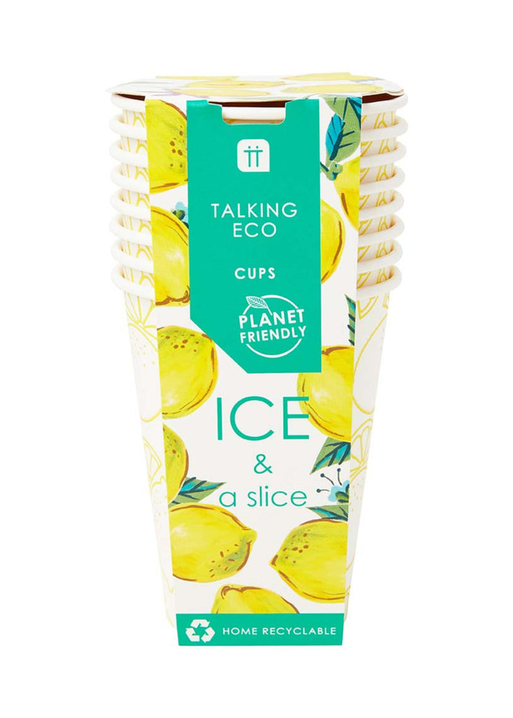 Talking Tables BOHO LEMON 120Z ECO WRAP CUP 8 Stk