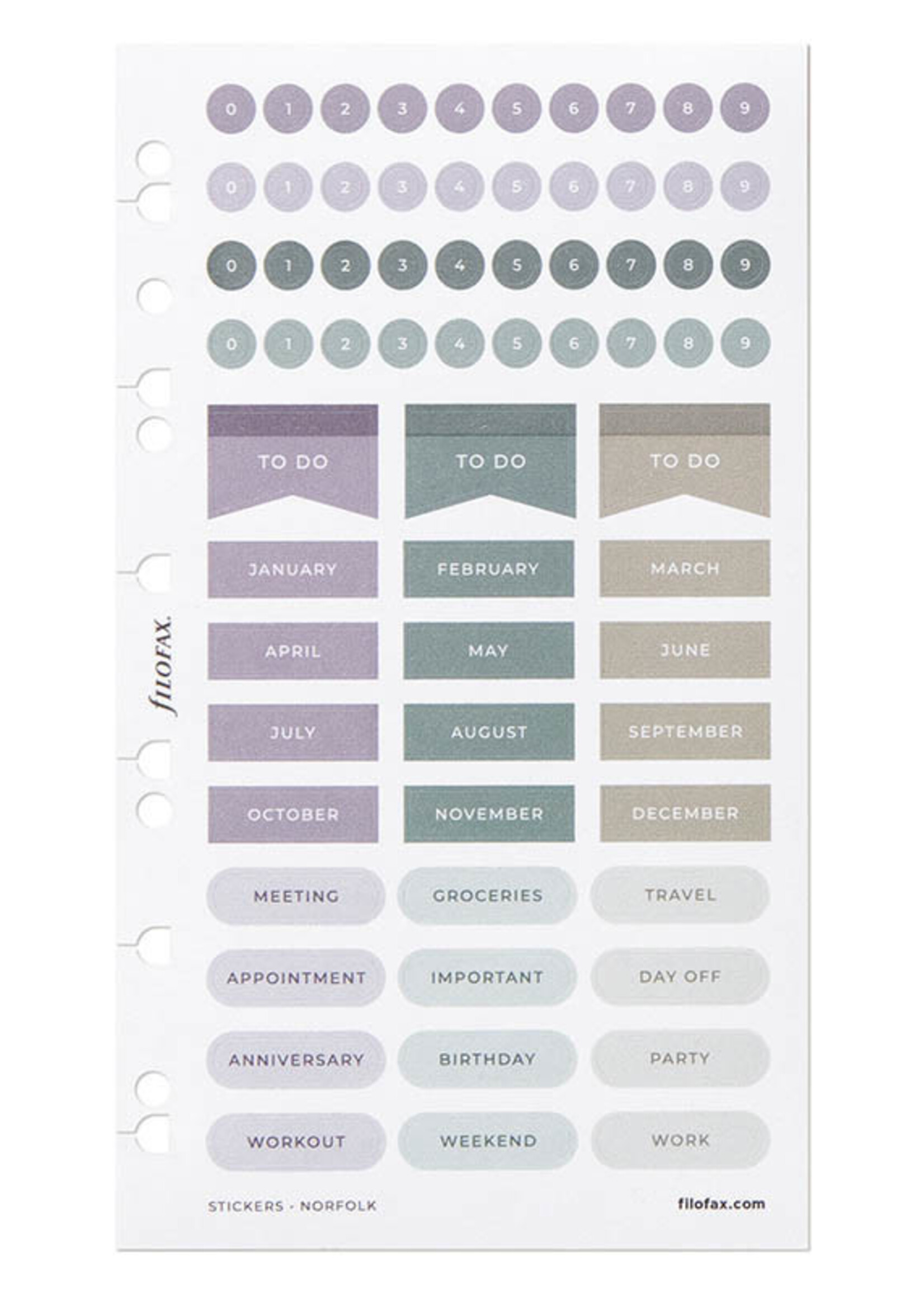 Filofax Norfolk Stickers
