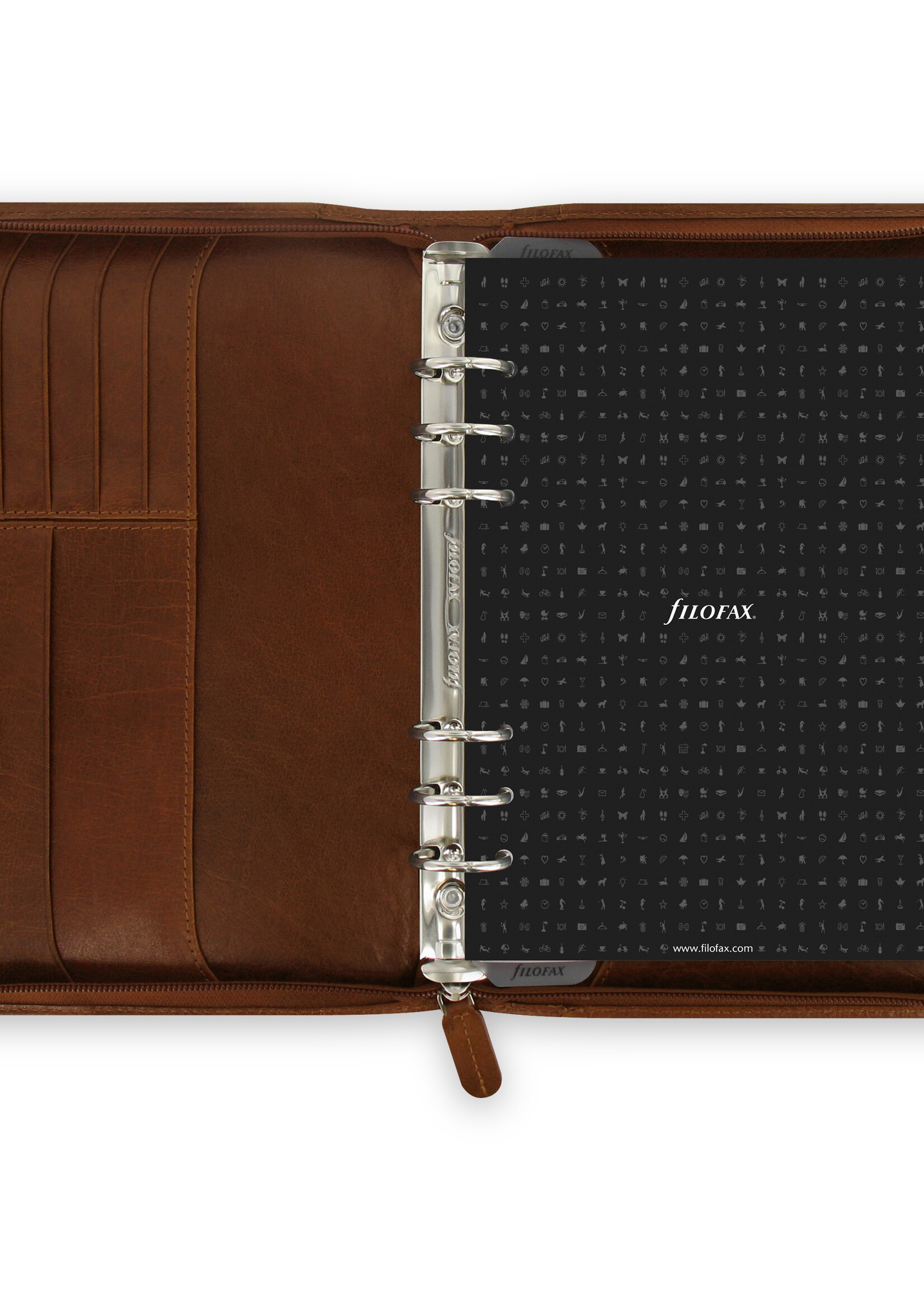 Filofax Lockwood Zip Organiser A5, Cognac