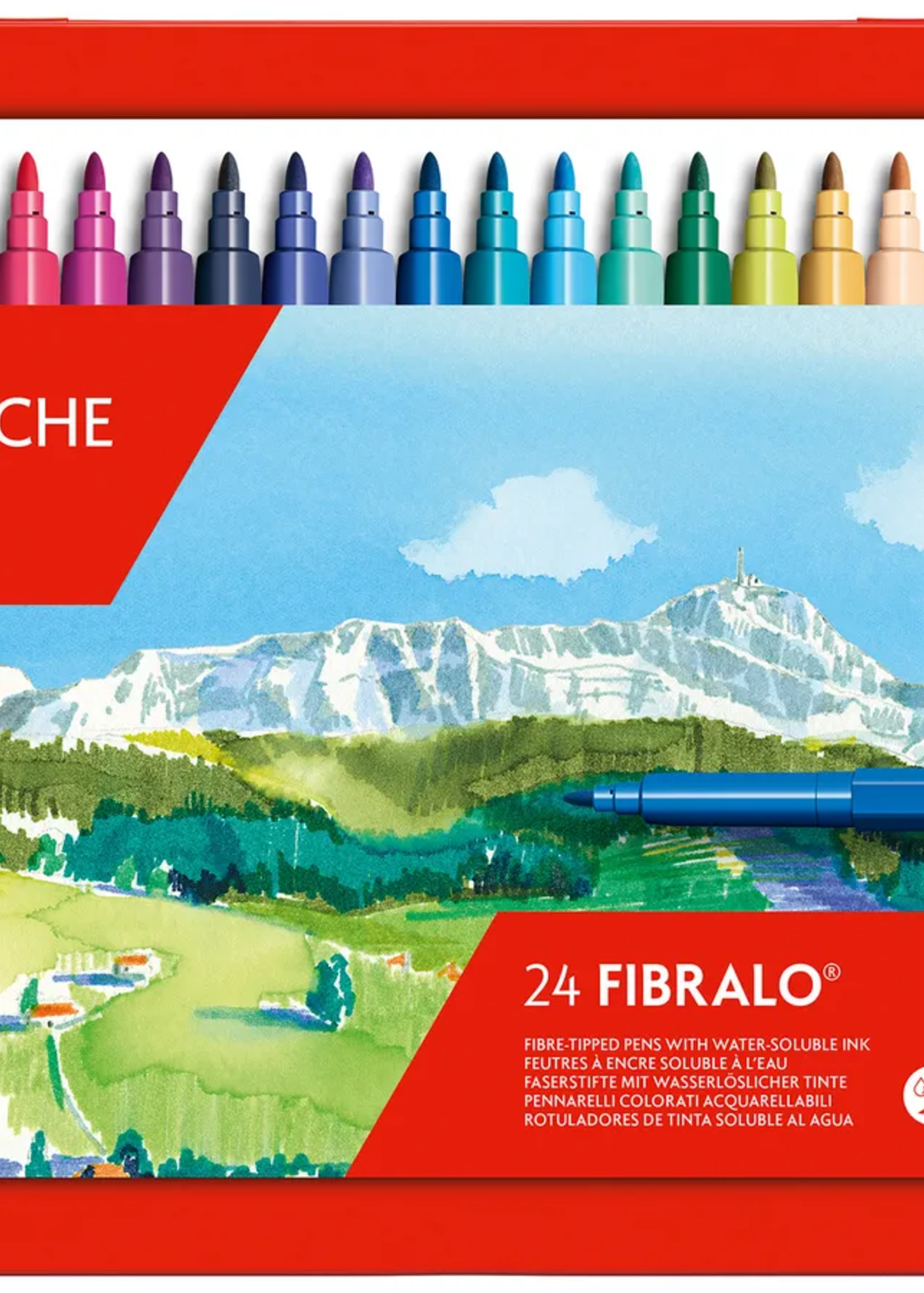 Caran d'Ache Filzstifte FIBRALO Metallschachtel 24-farbig