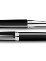 Caran d'Ache Füllhalter Léman Ebony Schwarz, versilbert