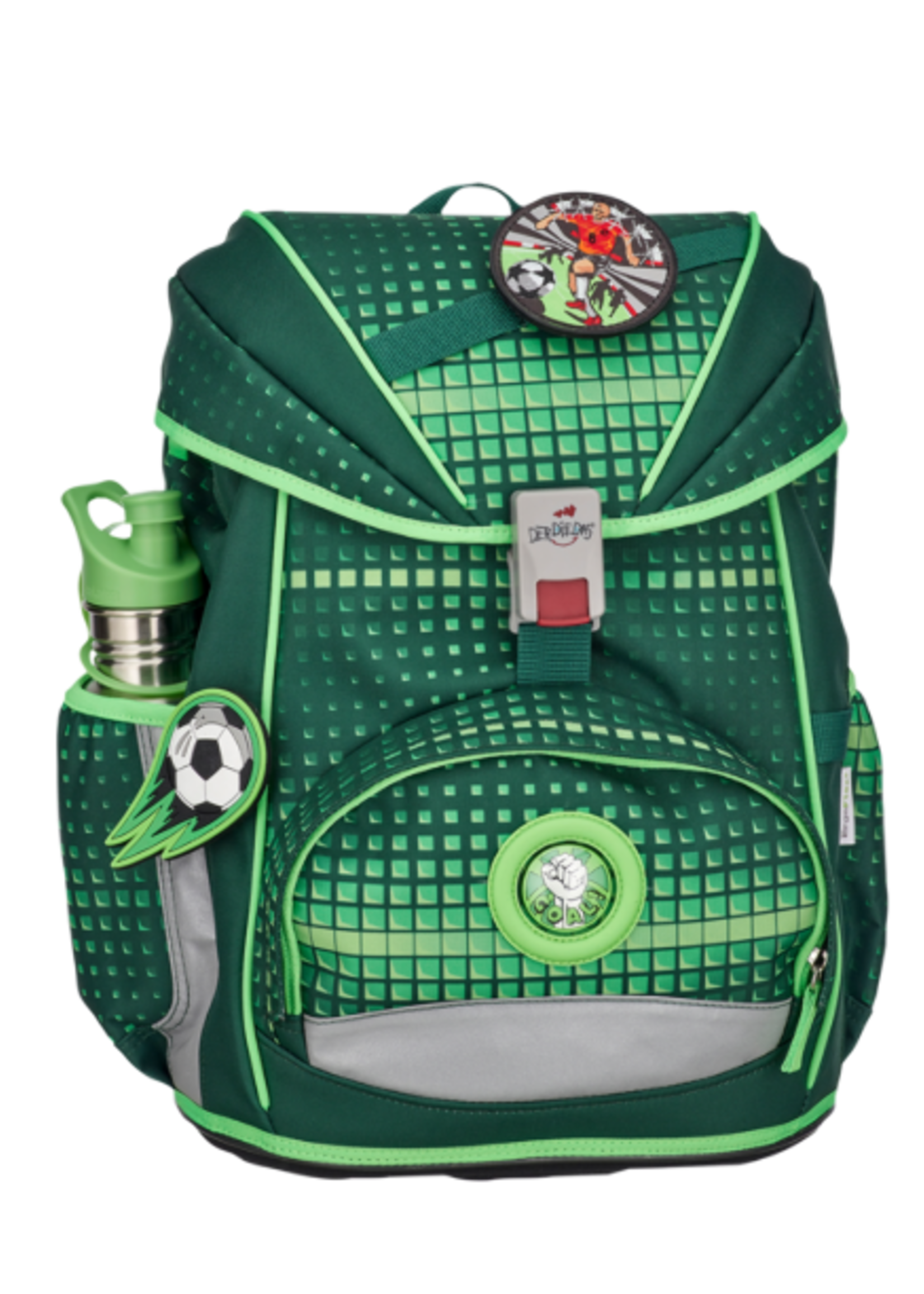 DER DIE DAS DerDieDas Ergoflex Soccer Green Schulrucksack-Set