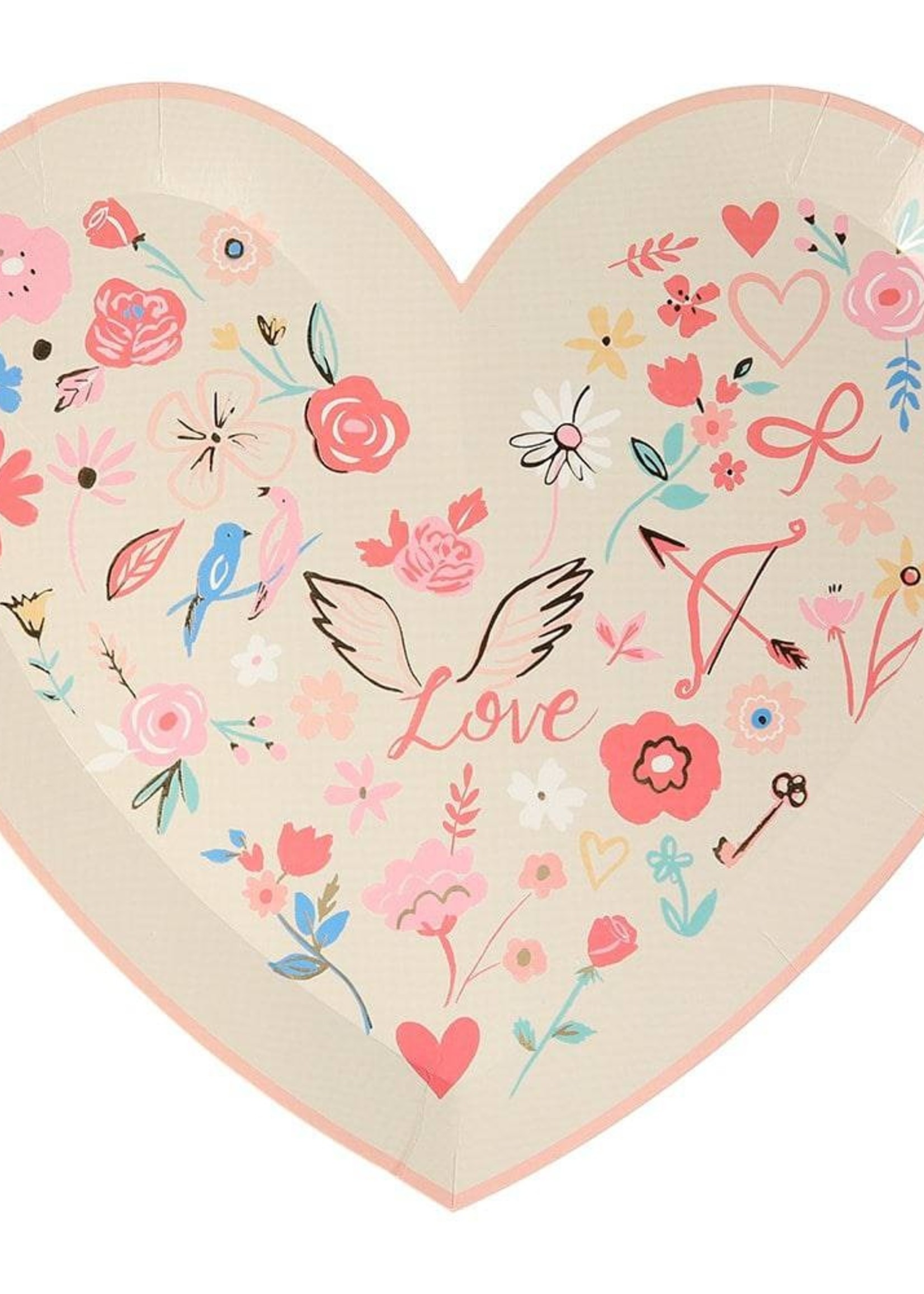 Meri Meri Valentine Heart Die Cut Plates