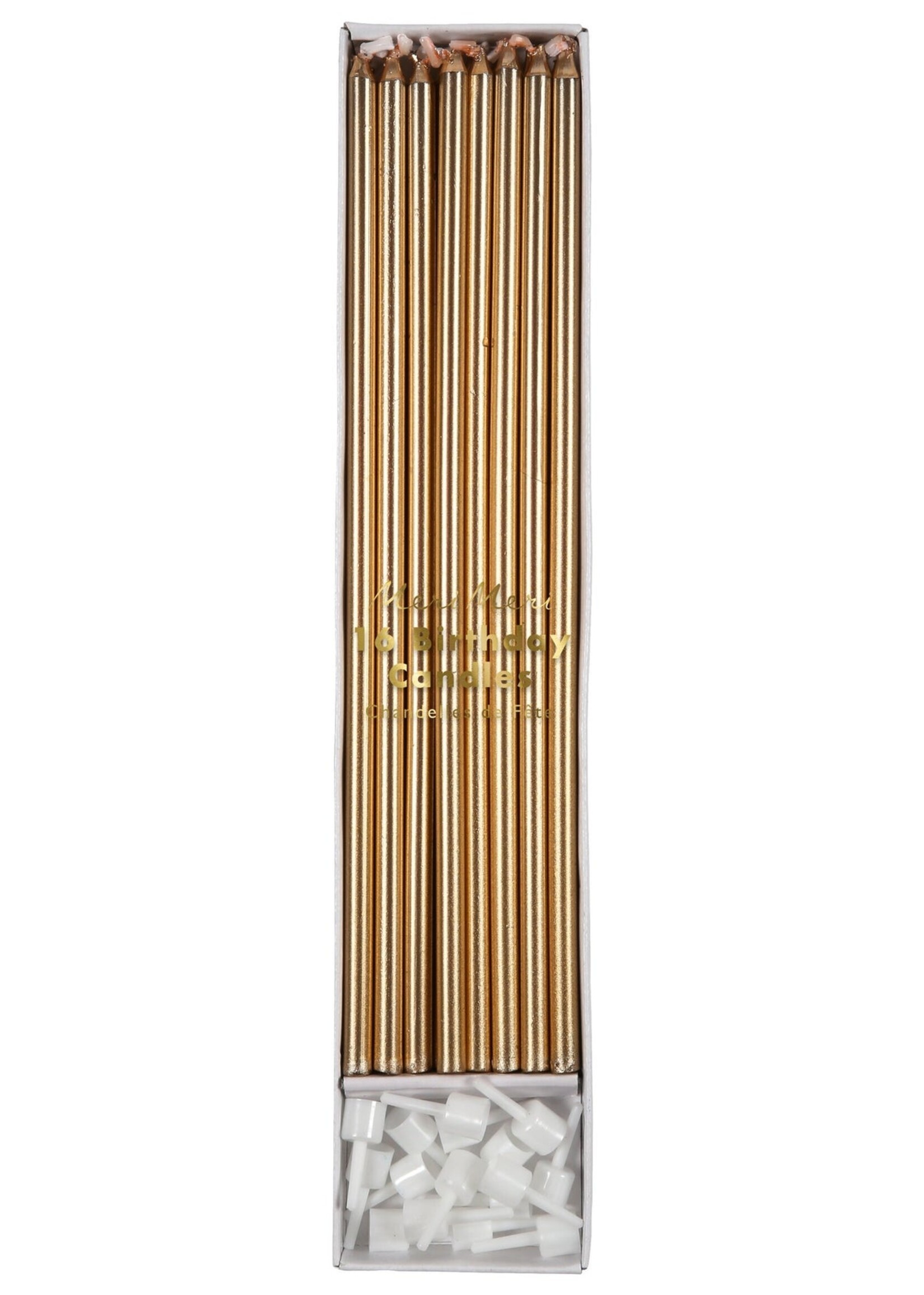 MERI MERI Kerzen Gold Long (16 Stück)