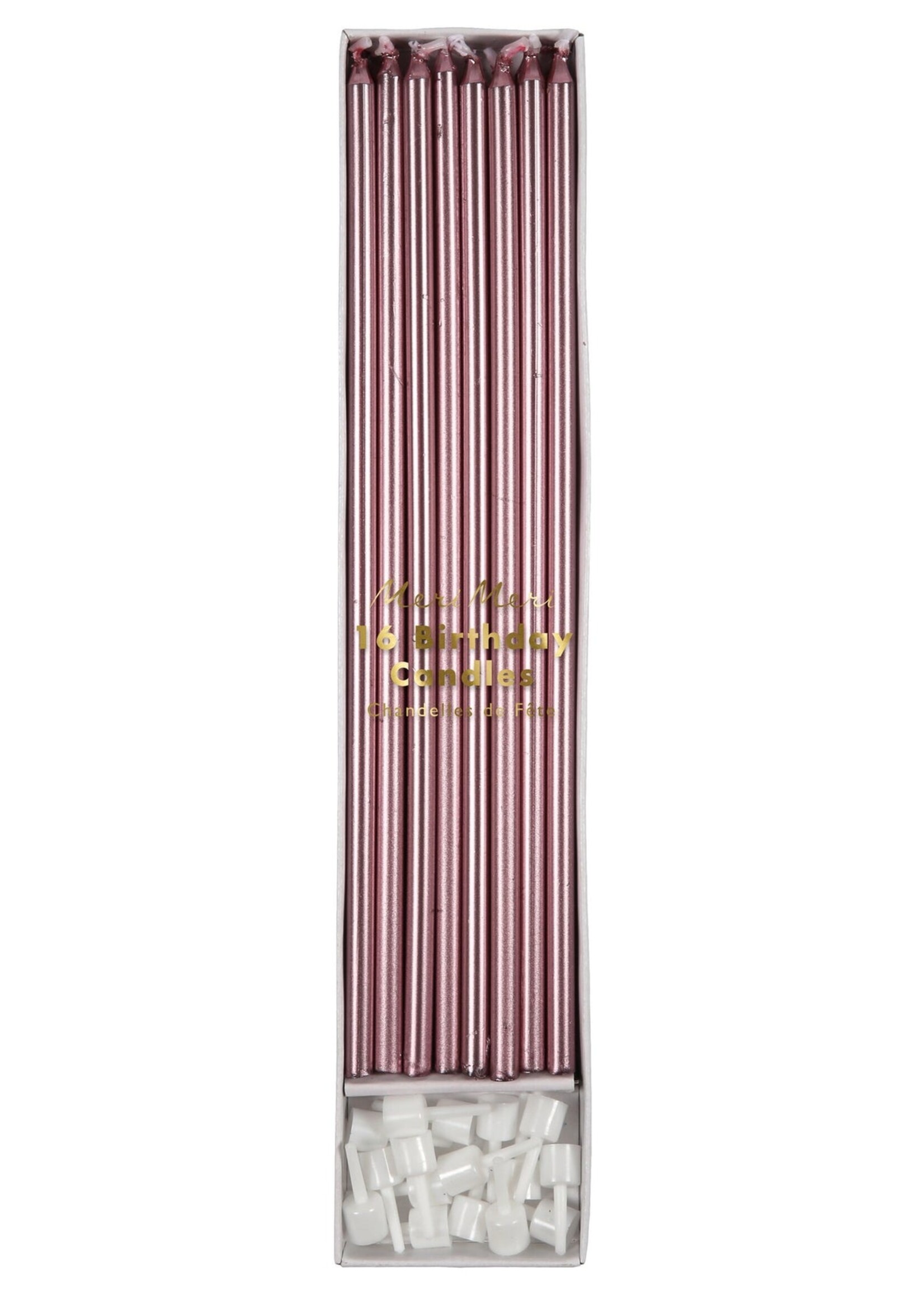 Meri Meri Metallic Pink Long Kerzen