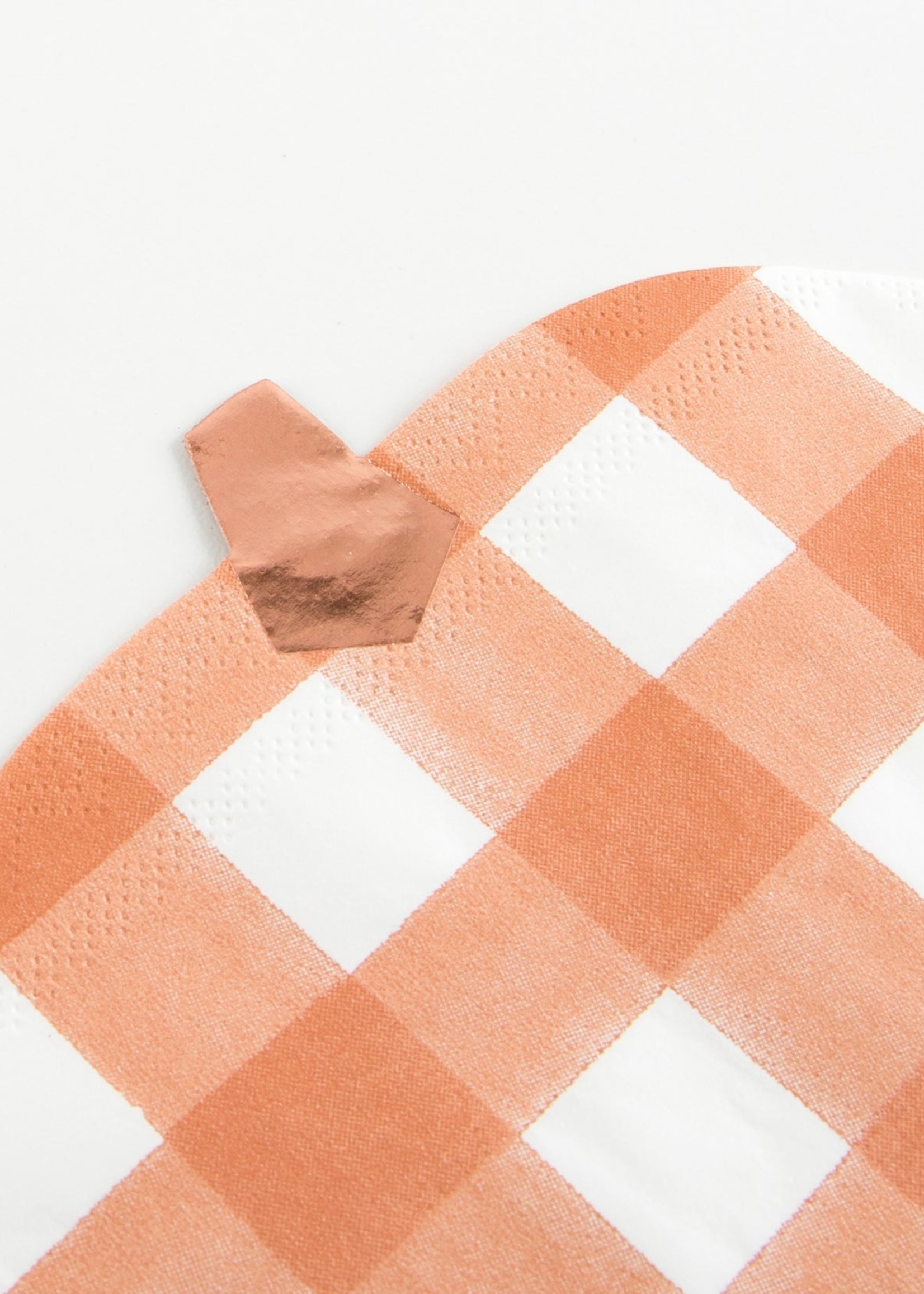 Meri Meri Gingham Pumpkin Napkins