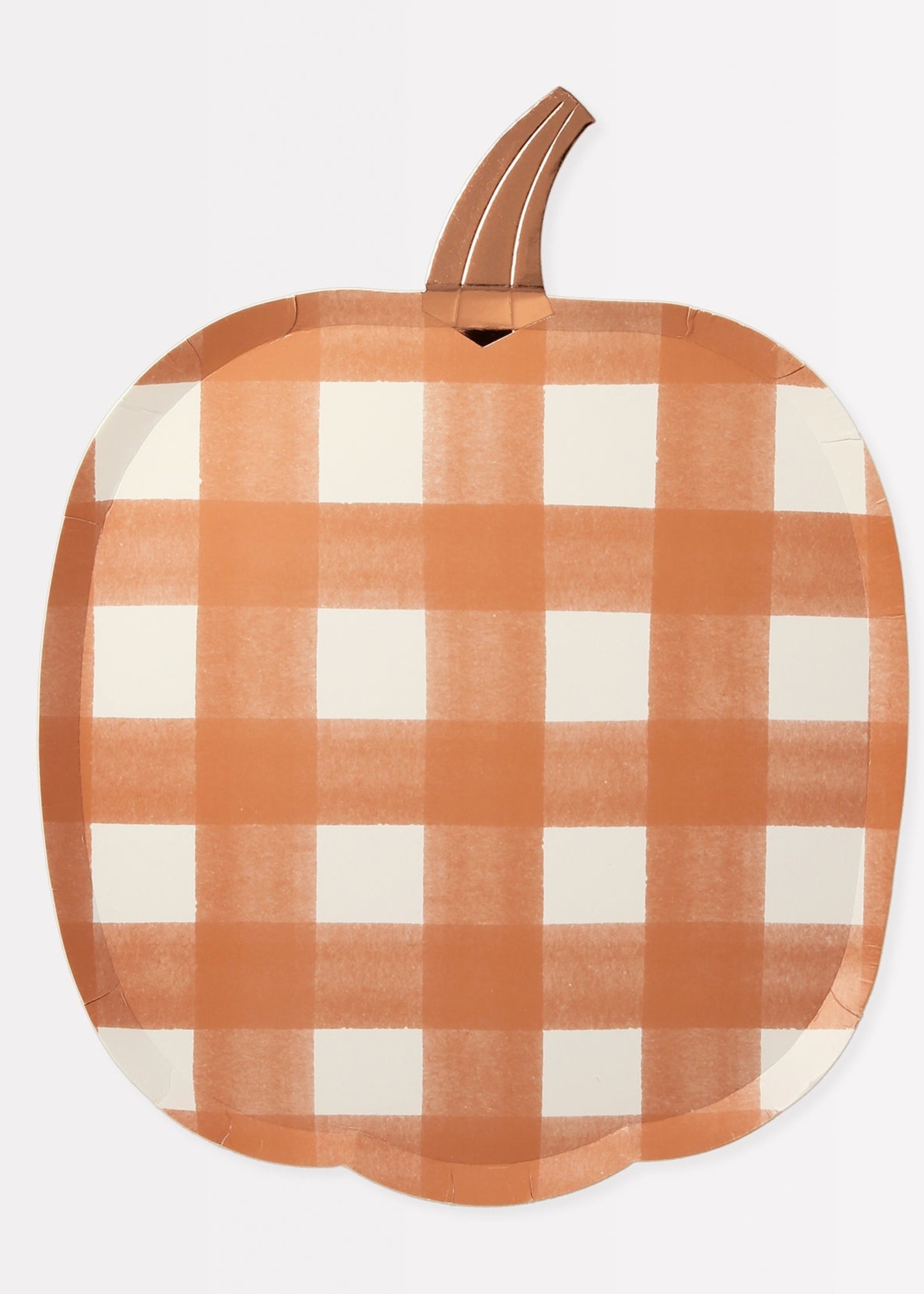 Meri Meri Gingham Pumpkin Plates