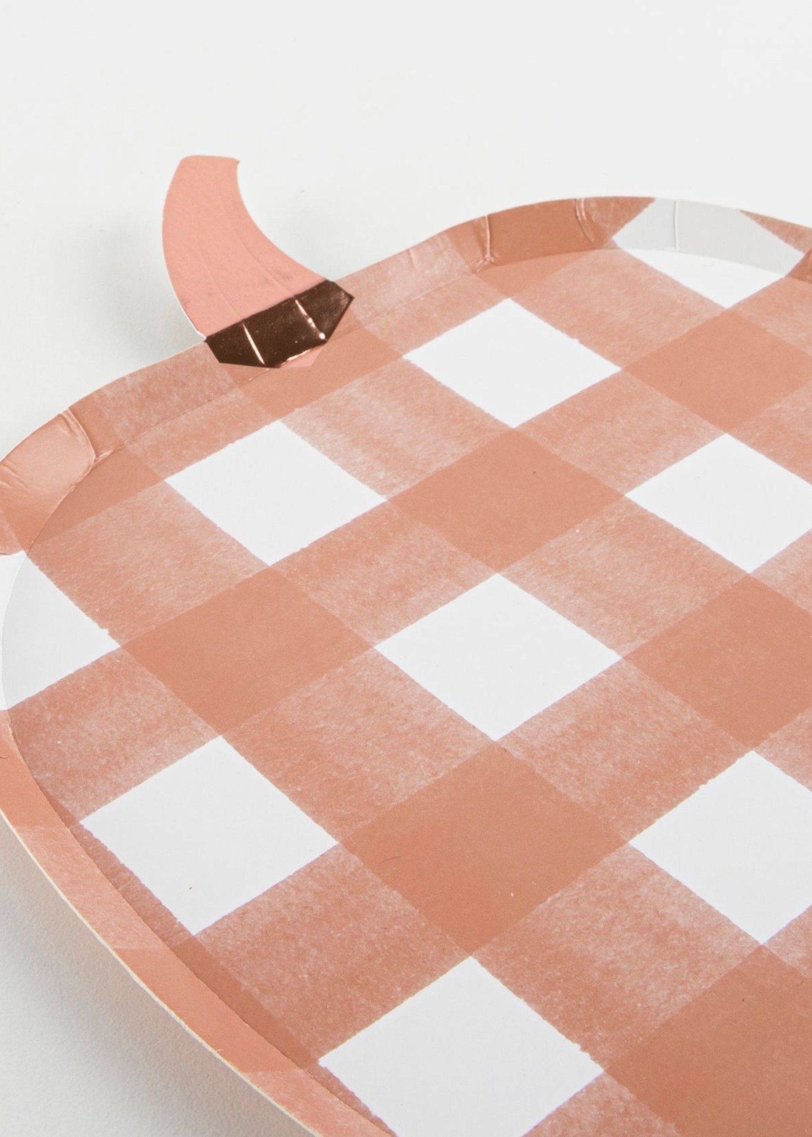 Meri Meri Gingham Pumpkin Plates