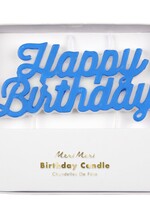 Meri Meri Blue Happy Birthday Candle