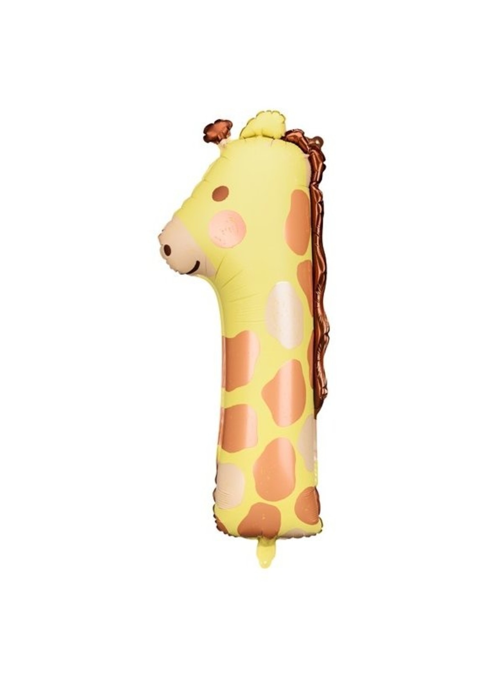 Party Deco Folienballon Ziffer 1 - Giraffe