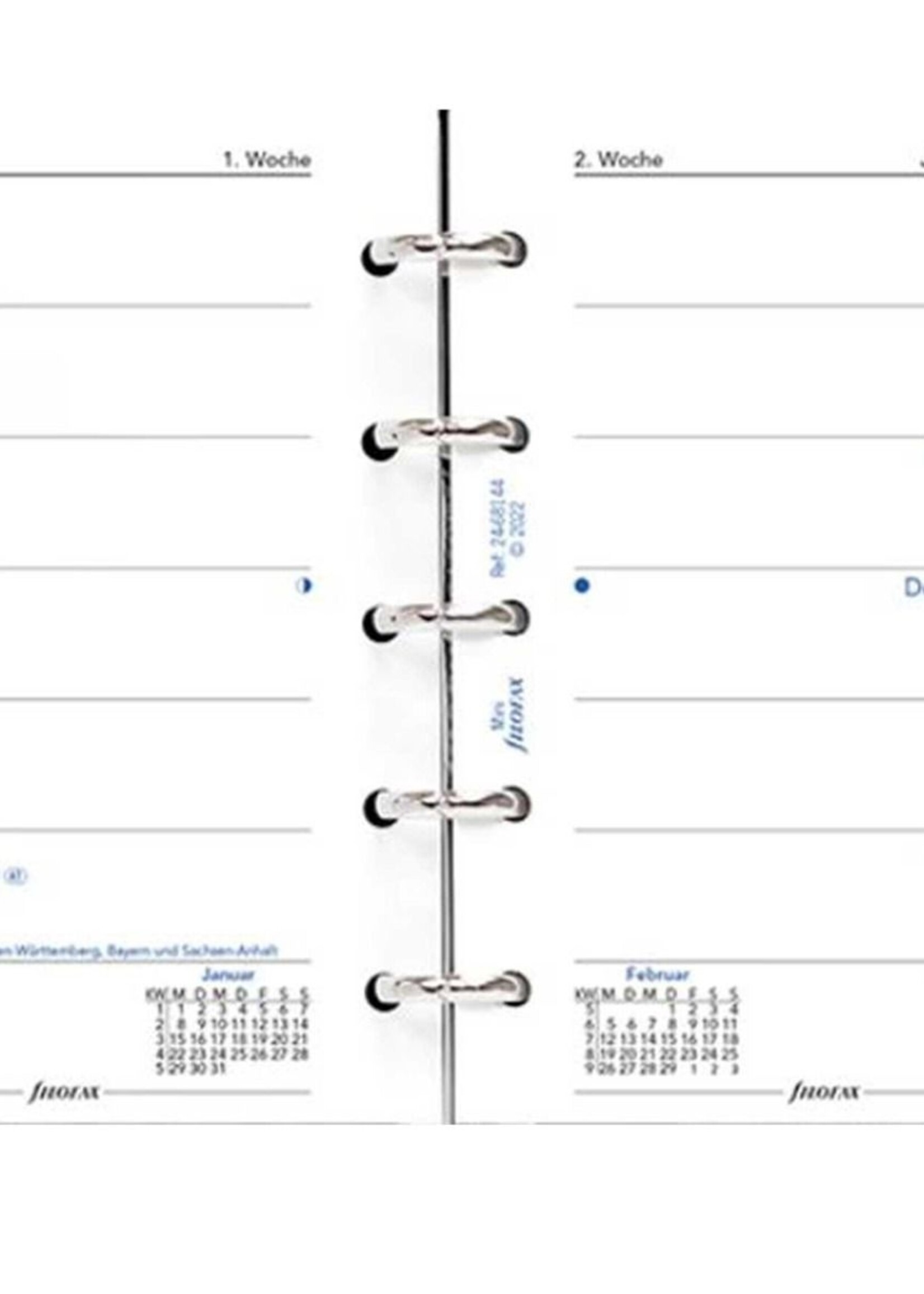 Filofax FILOFAX Kalendereinlage 2024 Mini 1 Woche / 1 Seite weiss