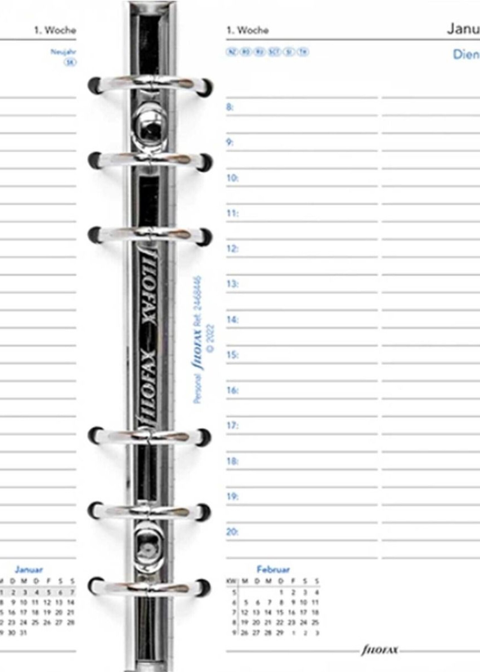 Filofax FILOFAX Kalendereinlage 2024 Personal 1 Tag auf 1 Seite weiss deutsch