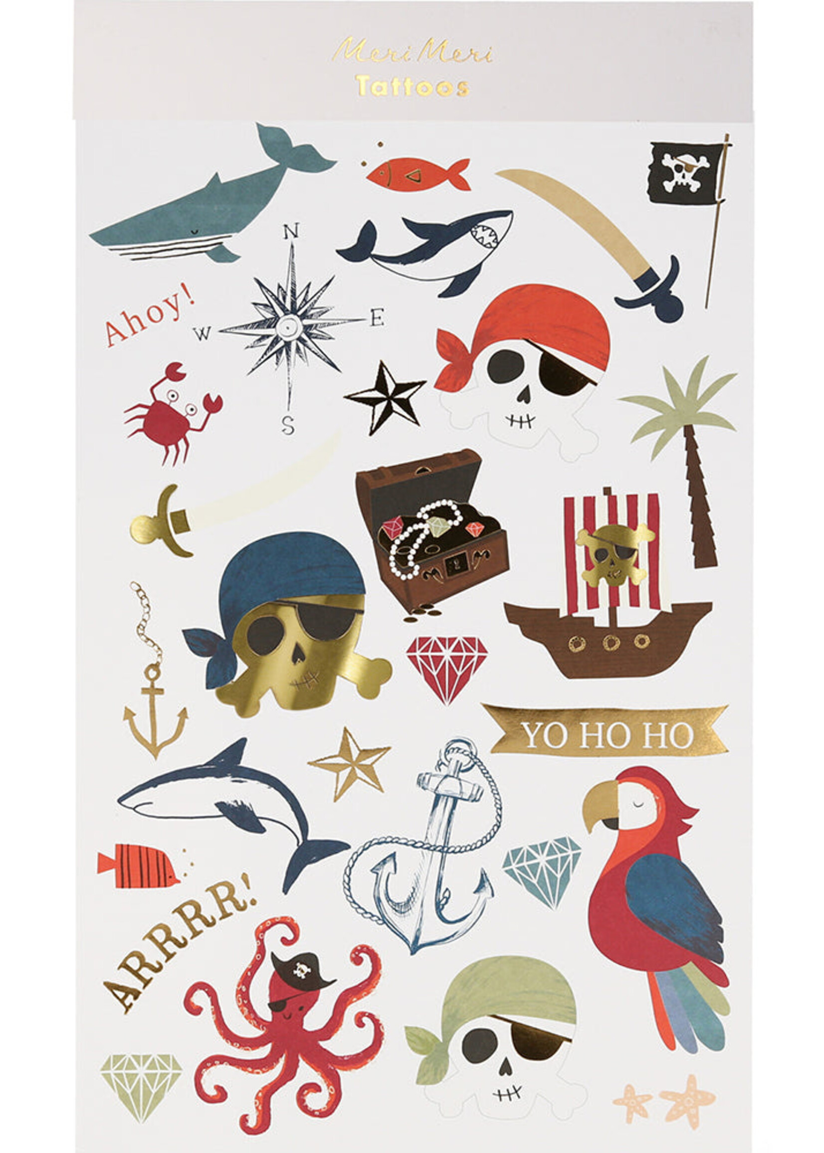 Meri Meri Pirate Tattoo Sheets