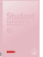 Brunnen Brunnen Collegeblock Premium Student „Pastell Rosa“ DIN A4 liniert, Lin. 27