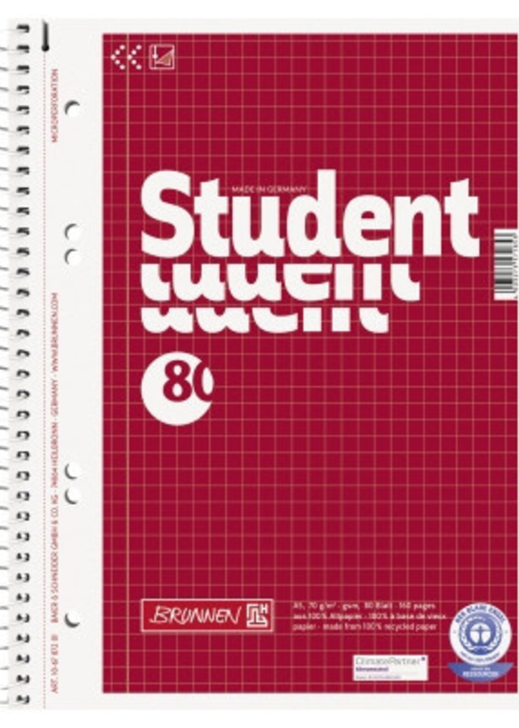 Brunnen Collegeblock A5 kariert RCP