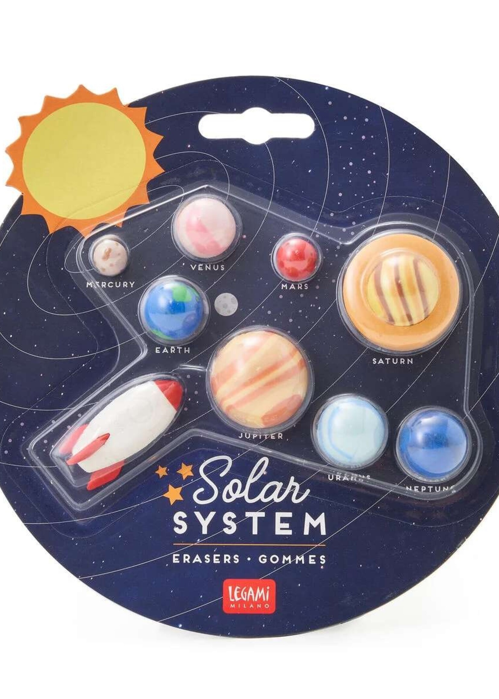 LEGAMI Sonnensystem - Set mit 9 Radiergummis