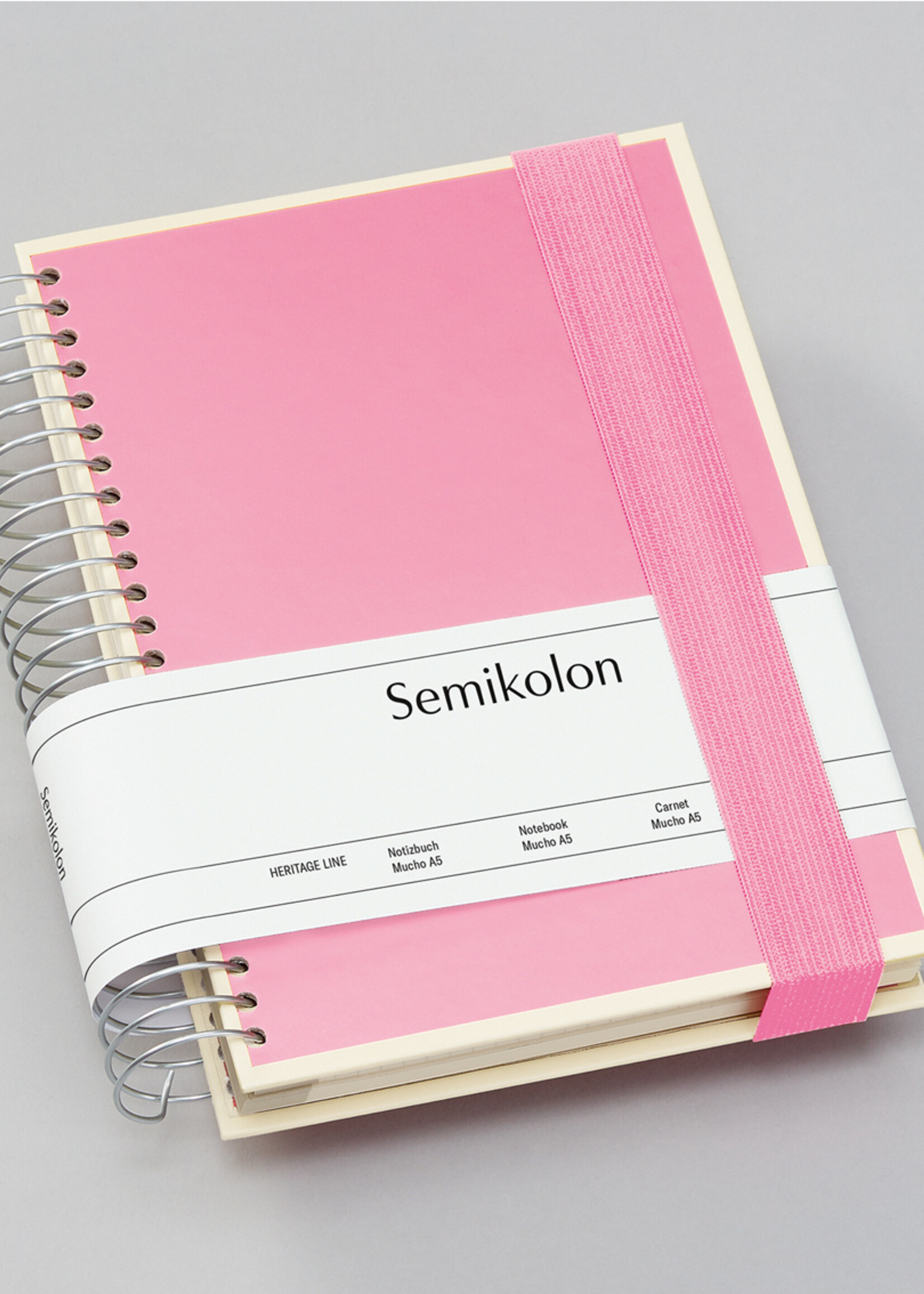 Semikolon Mucho (A5) Spiralnotizbuch, flamingo