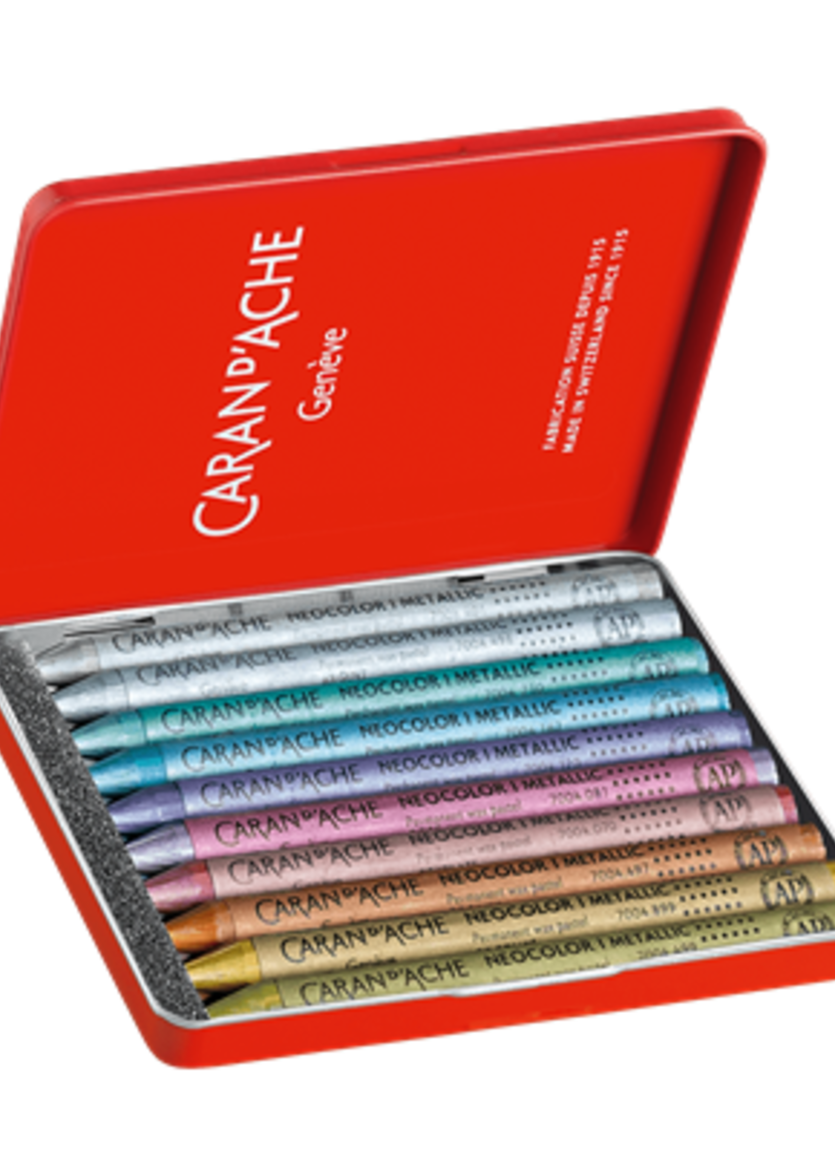 Caran d'Ache Etui 10 Metallicfarben Pastelle Neocolor I