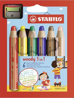 STABILO Stabilo WOODY 6er SET+Spitzer