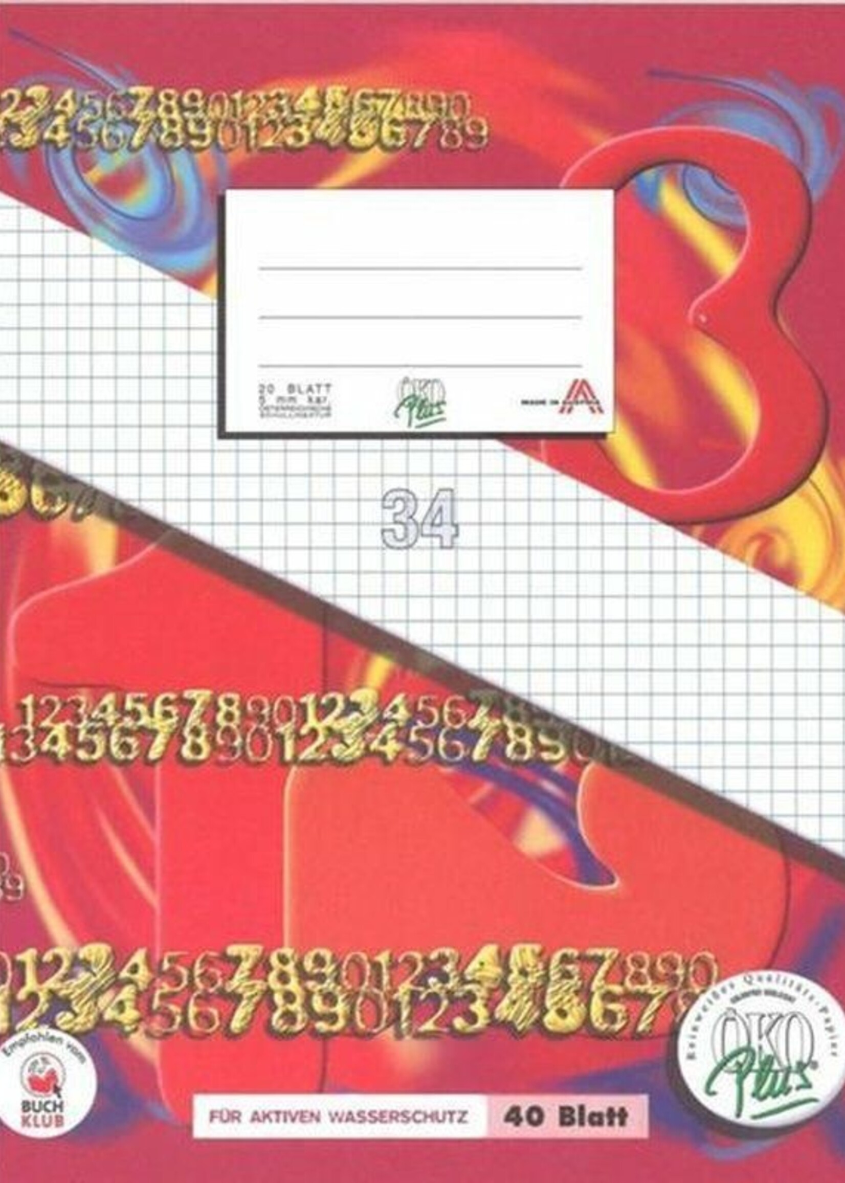 Öko Plus Heft Quart 40Blatt