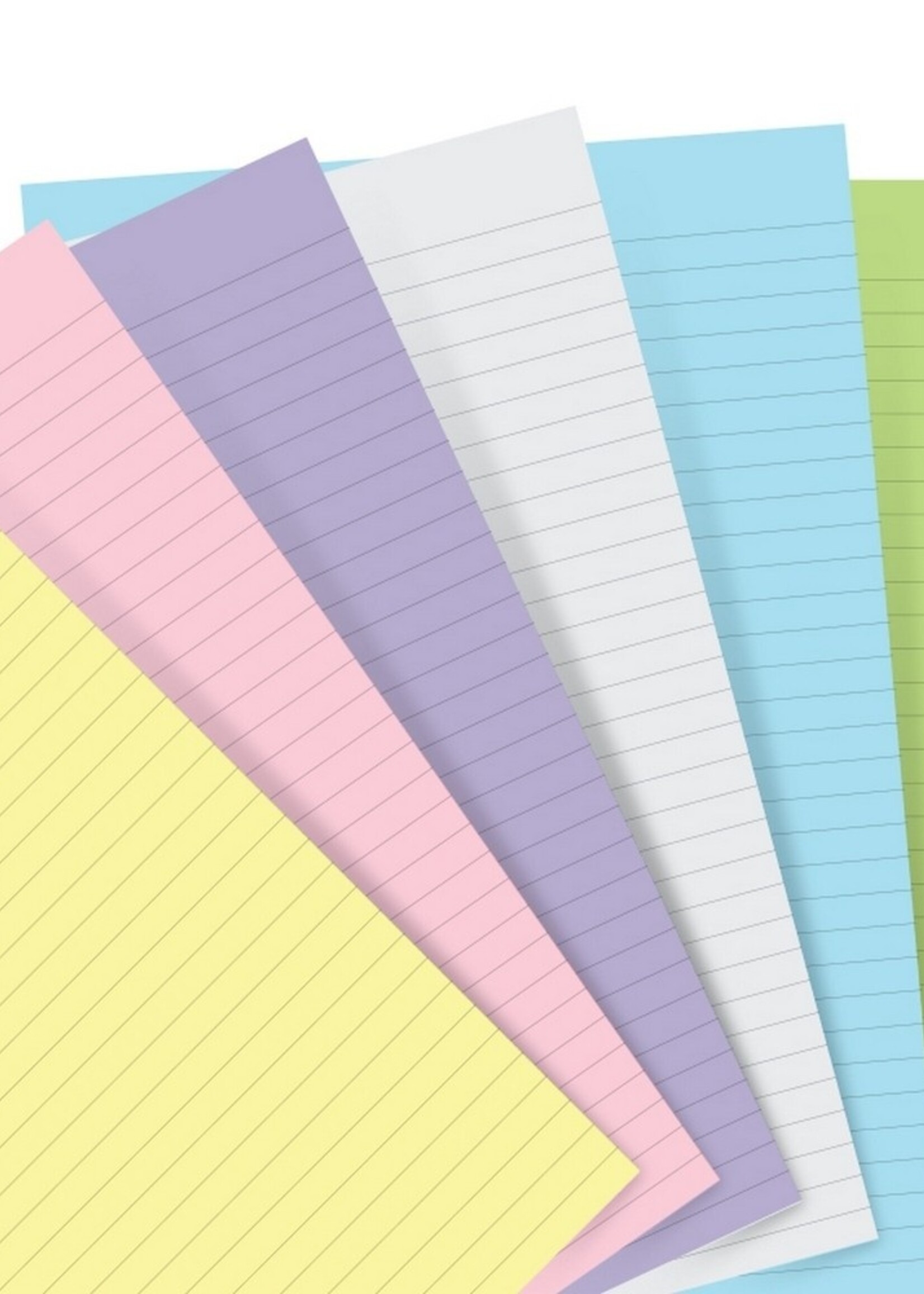 Filofax Einlage Pocket, Notizpapier liniert, Pastell