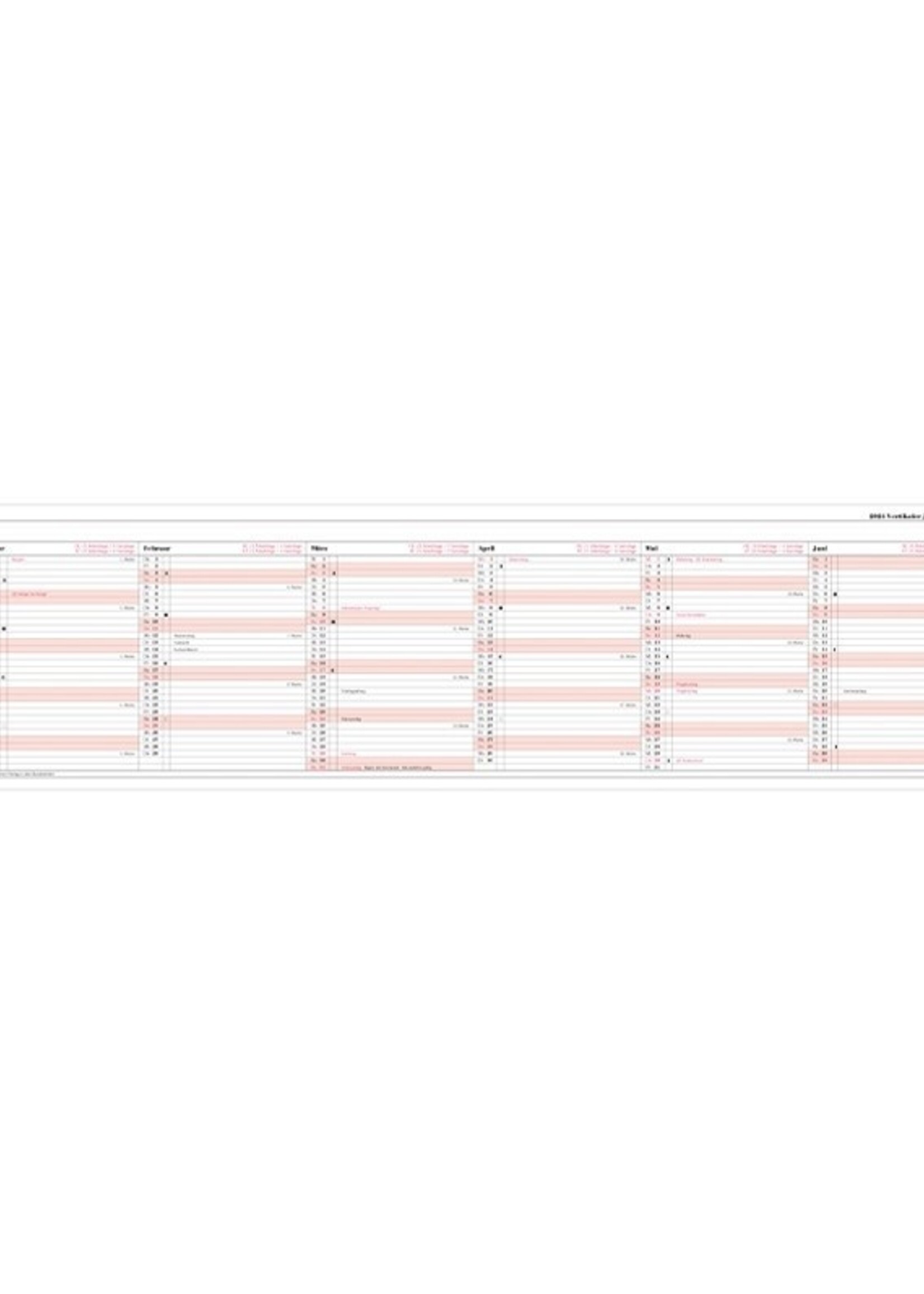 Filofax Pocket Kalendereinlage 2024 Jahresplan Leporello Professional