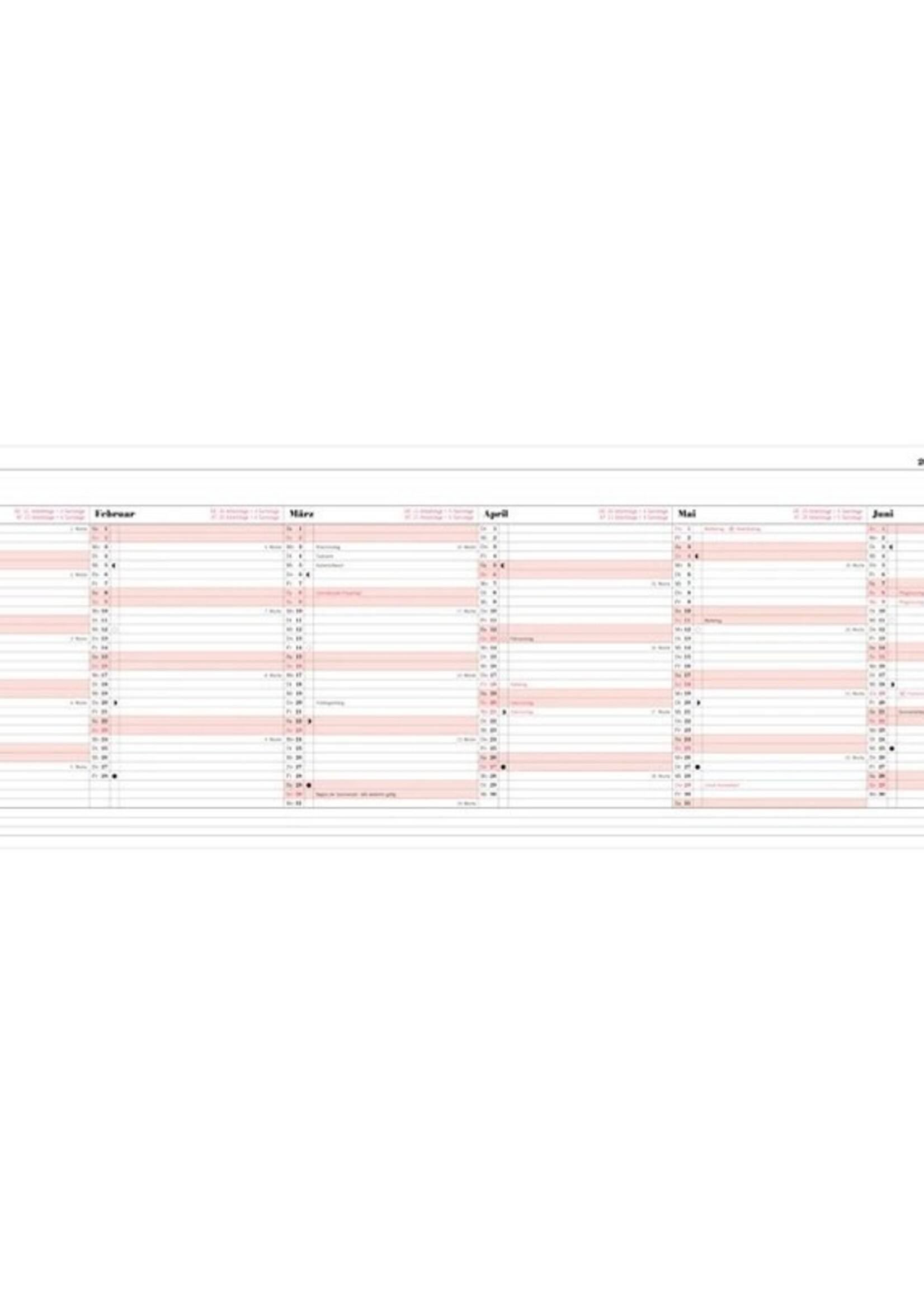 Filofax Personal Kalendereinlage 2025 Jahresplan Leporello Deutsch Professional