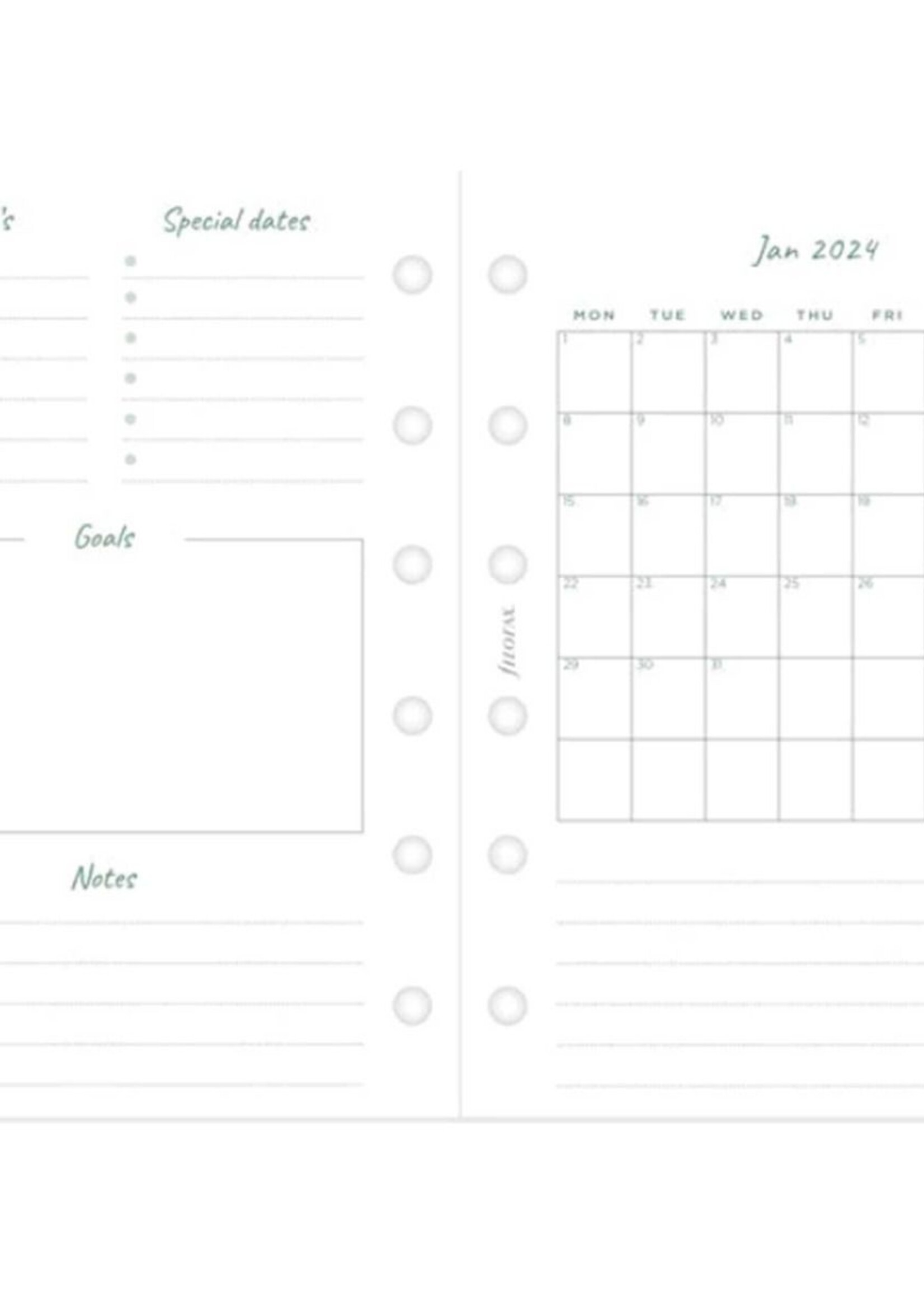 Filofax Pocket Kalendereinlage 1Woche/2Seiten Eco 2024