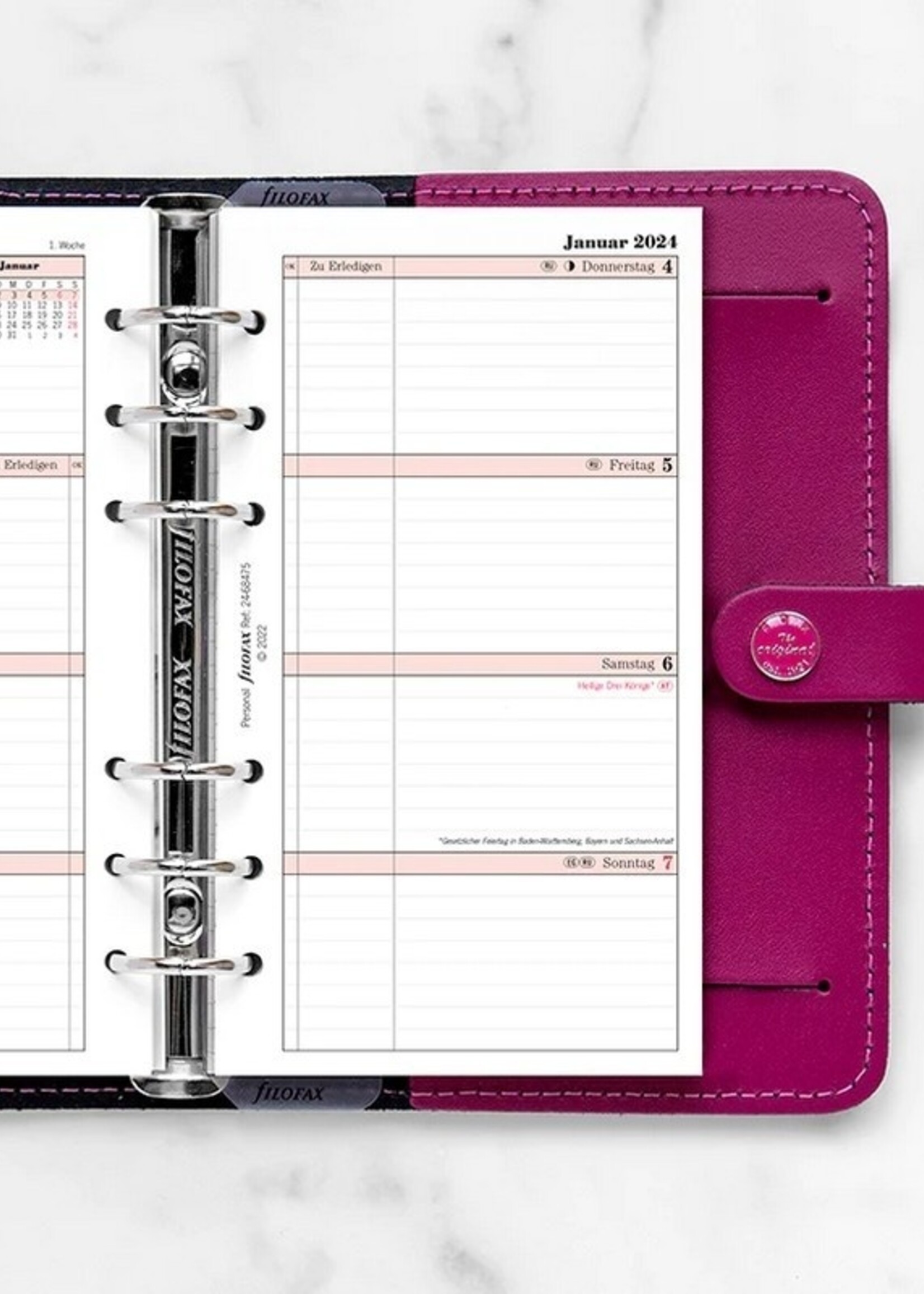 Filofax Personal Kalendereinlage 2024 1 Woche auf 2 Seiten deutsch Professional