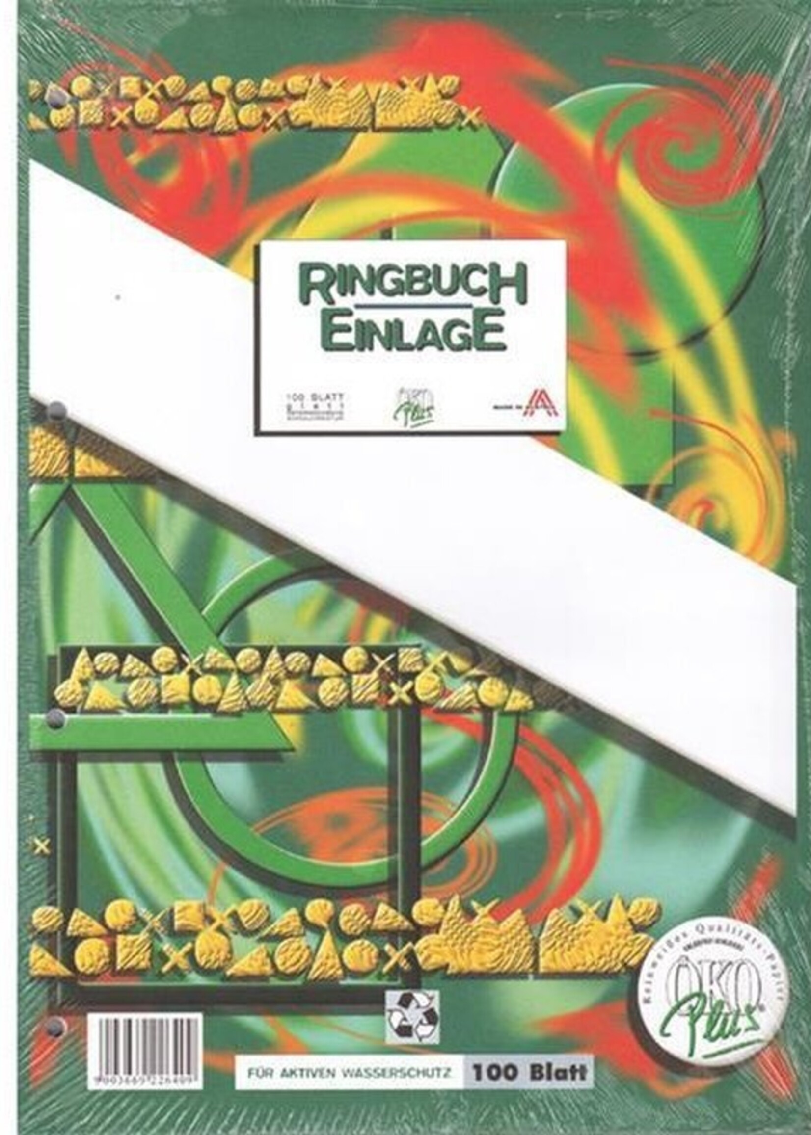 Öko Plus Ringbucheinlagen 100 Blatt. Glatt
