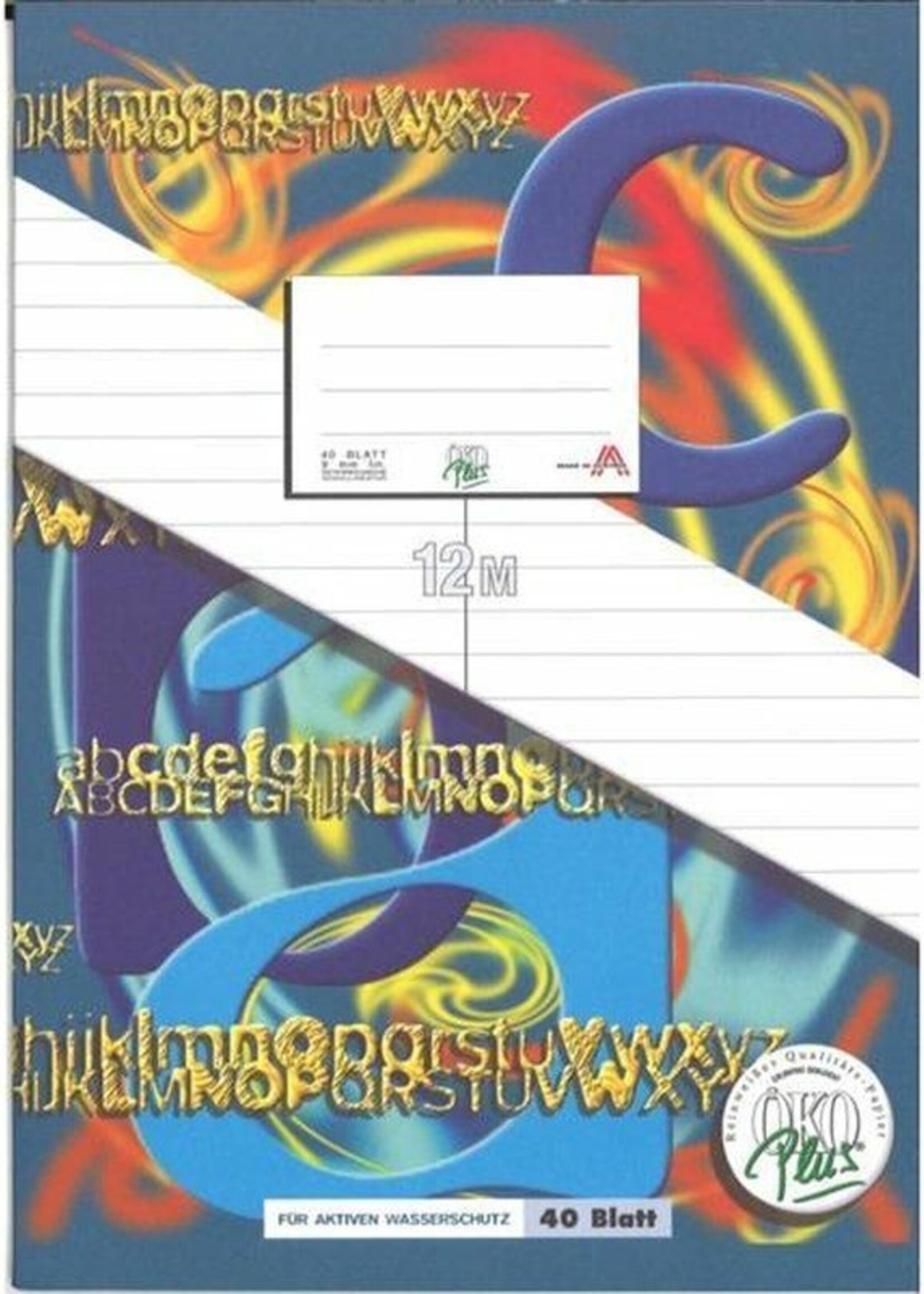 Öko Plus Vokabelheft A4 | liniert | mit Mittelstrich | 40 Blatt