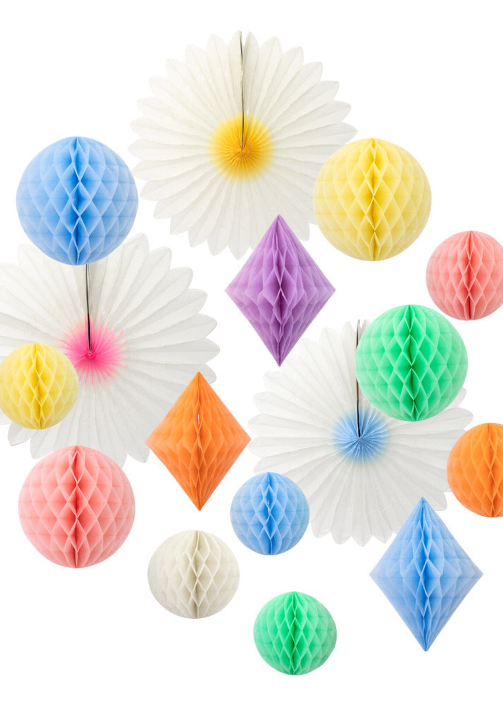 Meri Meri Pastel Honeycomb Decoration