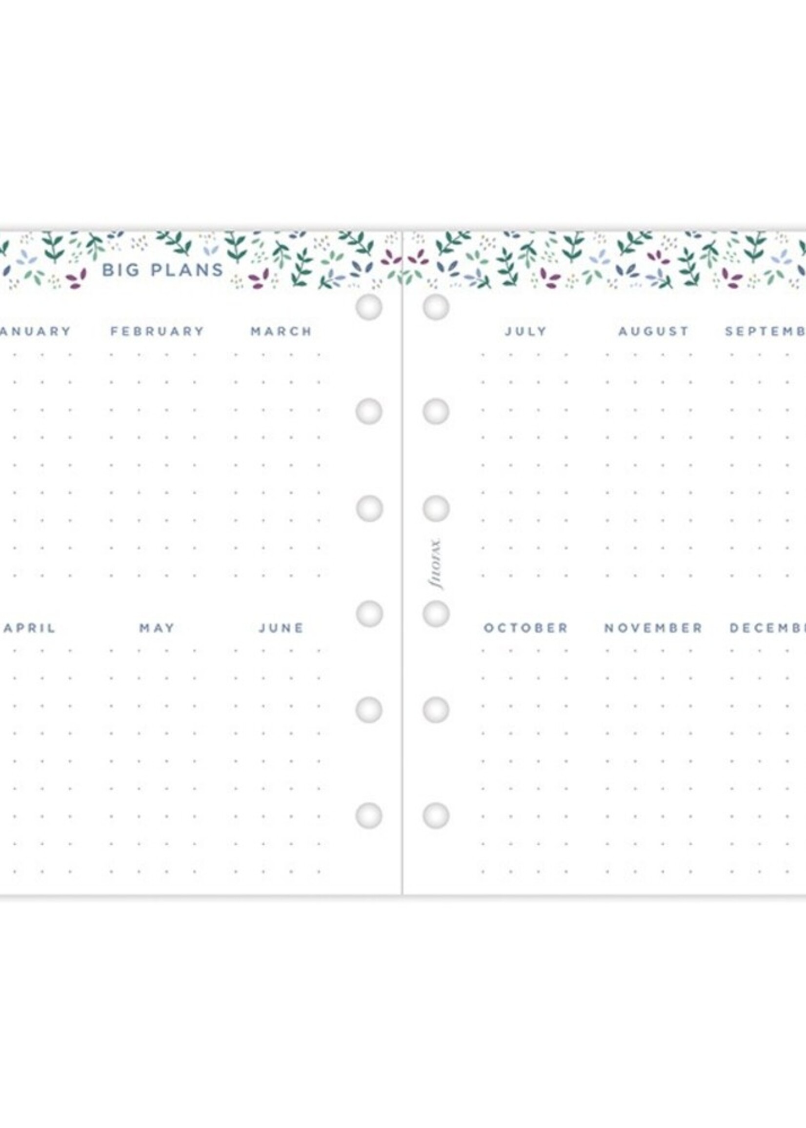 Filofax Kalendereinlage Garden POCKET 1 Woche/2 Seite Deutsch 2024