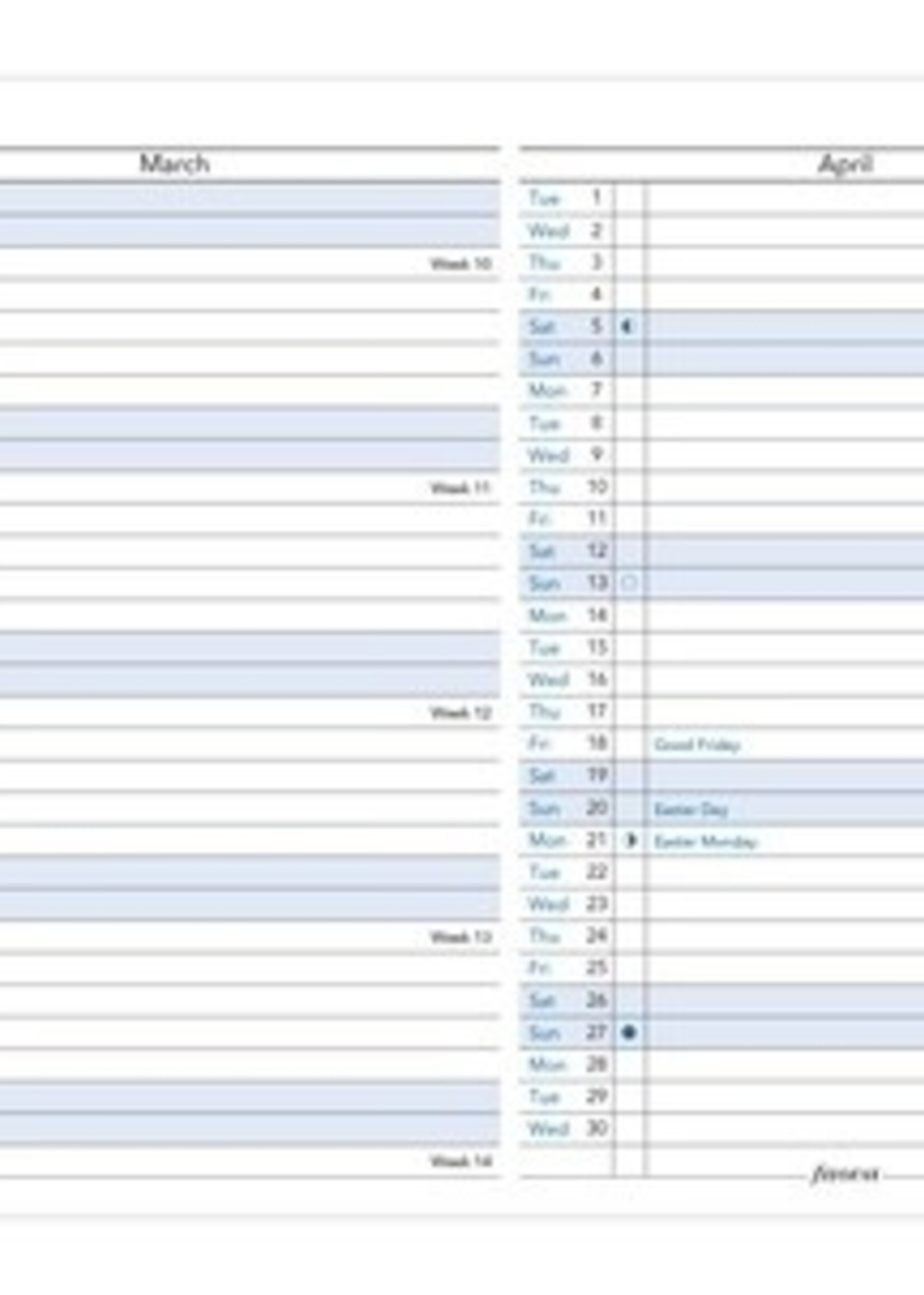 Filofax PKT Jahrespl. vert.(E)2025