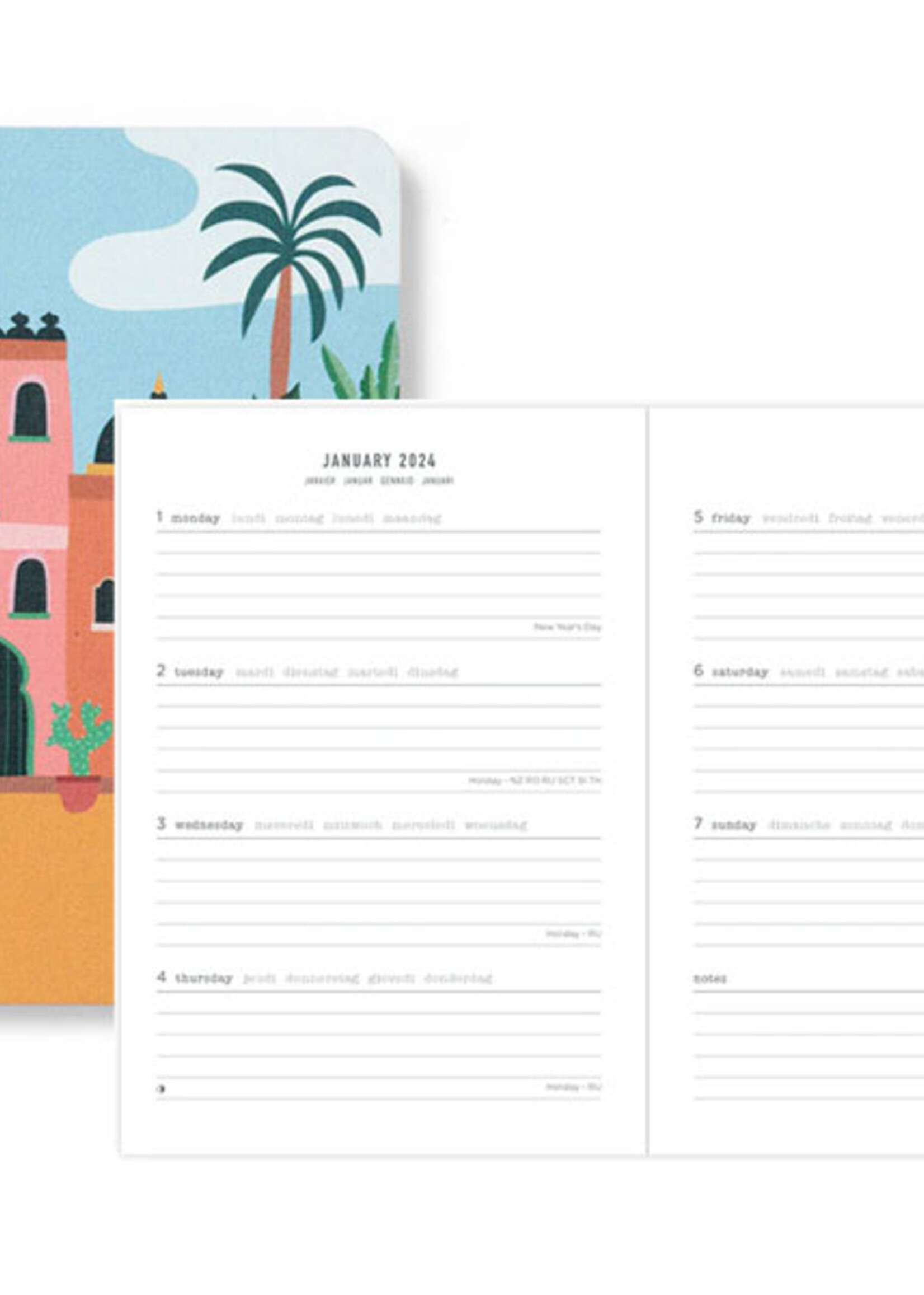 Letts by Filofax Agenda Letts Wanderlust A5 Marrakech 7 Tage auf 2 Seiten