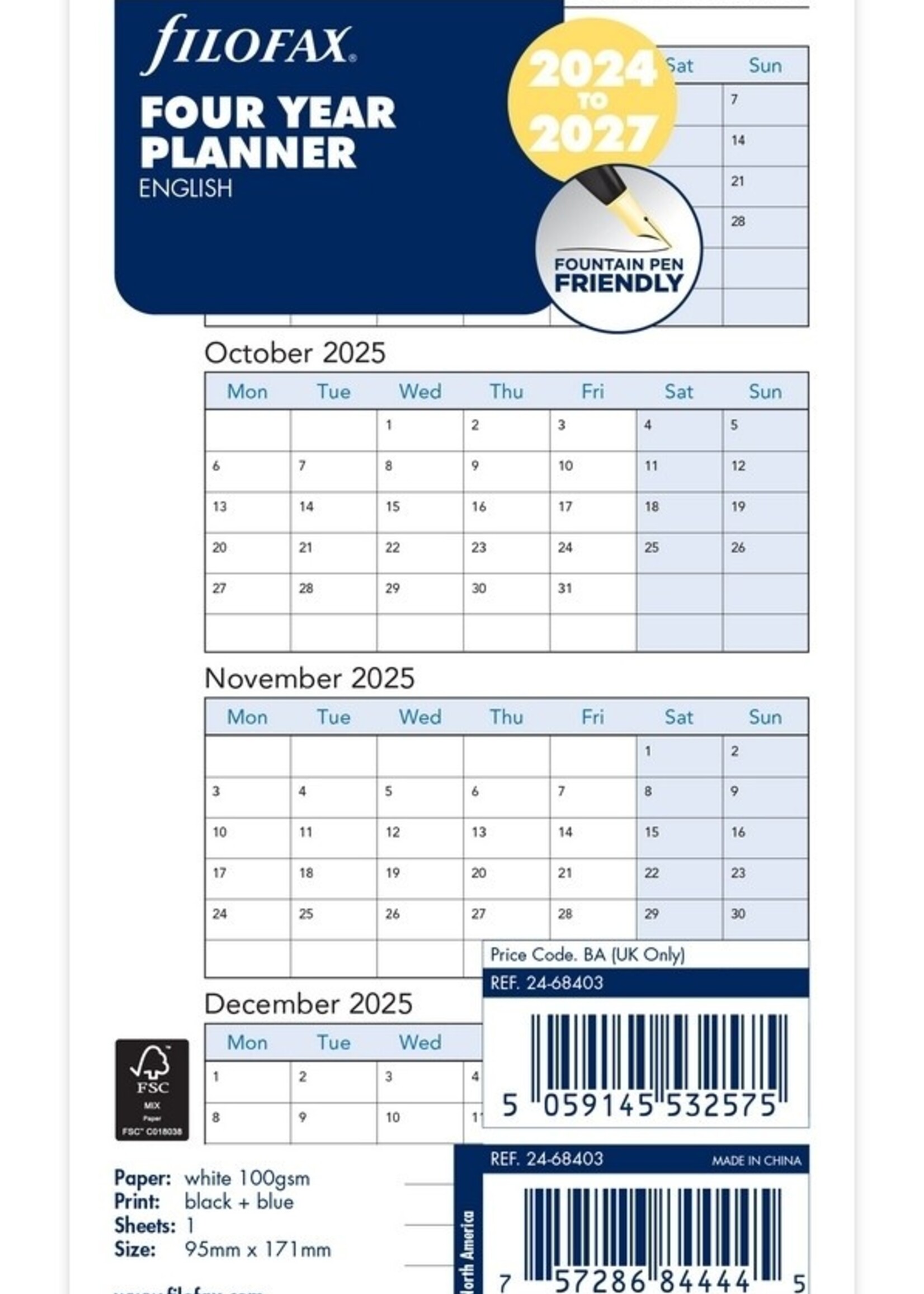 Filofax PER 4Jahrespl. (E)2022-2025