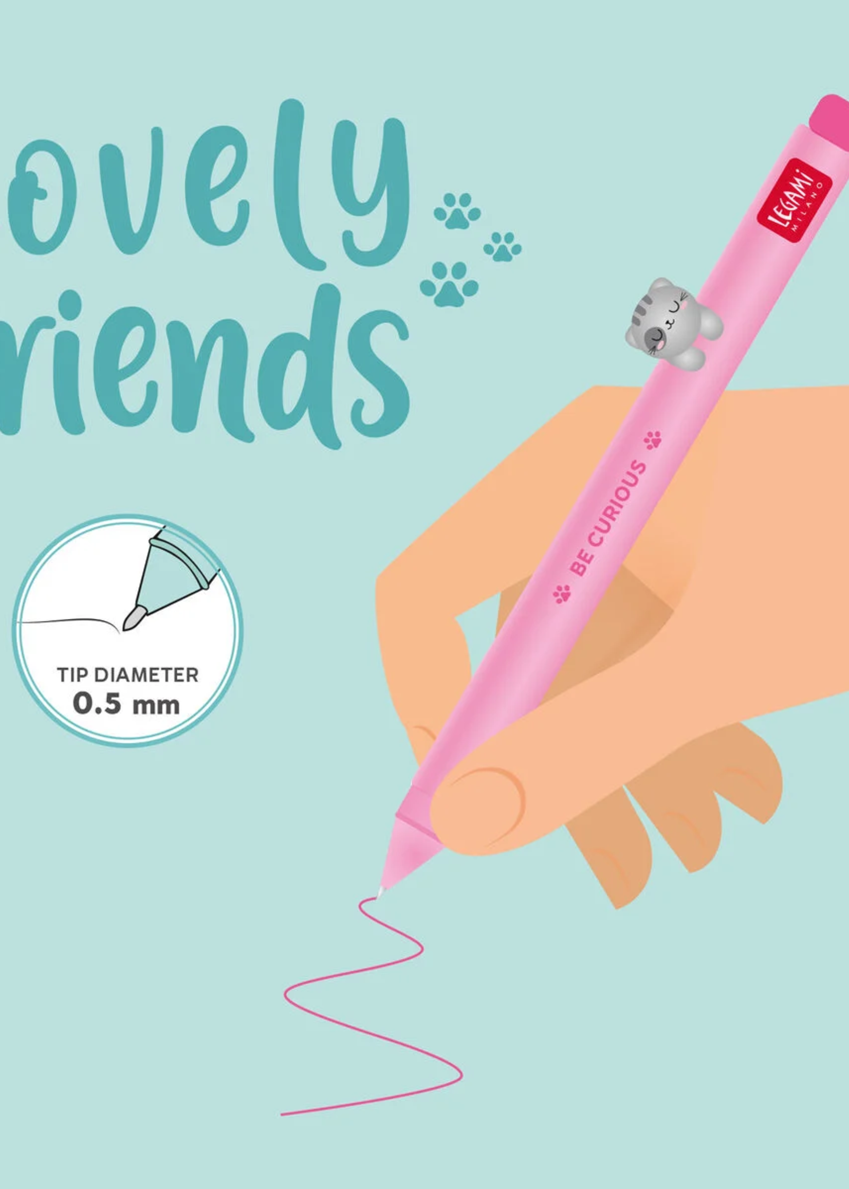 LEGAMI Legami Gel Pen - Lovely Friends Katze