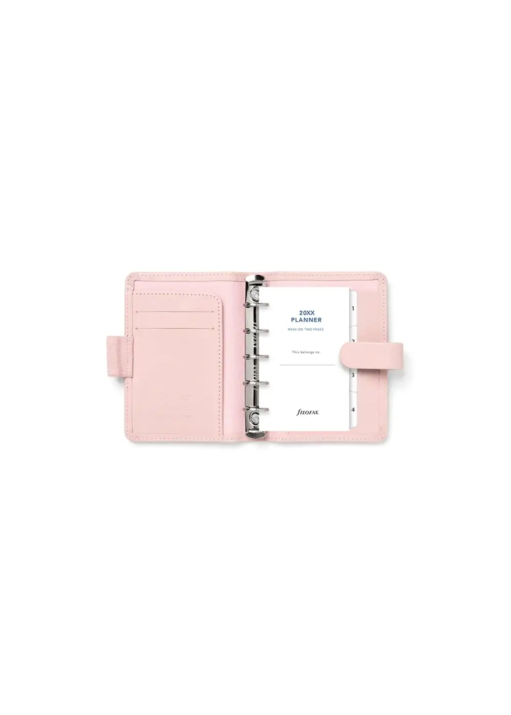 Filofax Saffiano Mini Organiser Blush