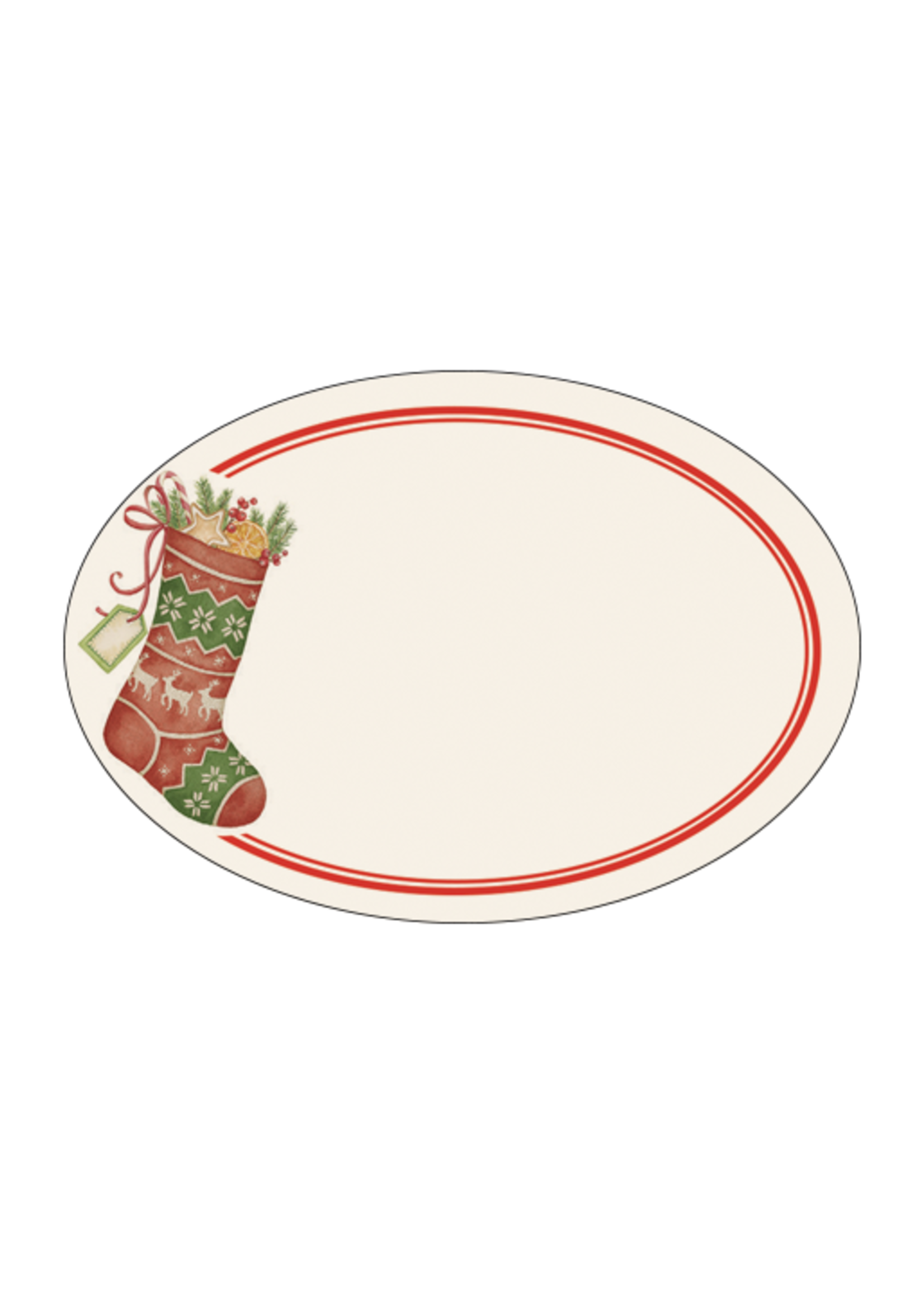 Tassotti Klebe-Etiketten Weihnachtsstrumpf