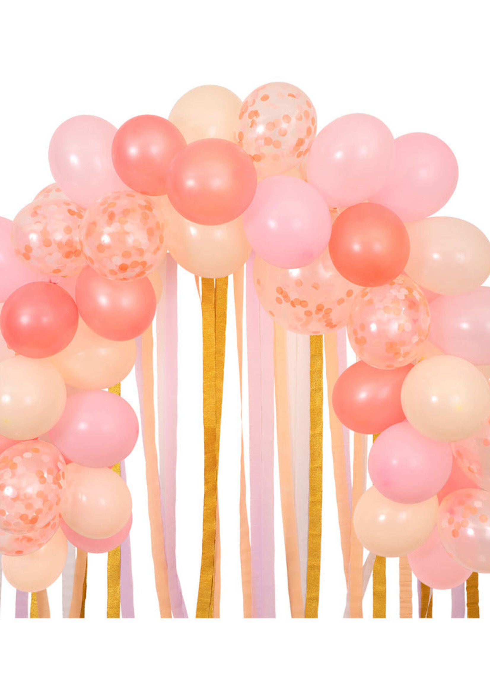 Meri Meri BALLONGIRLANDE PINK MIT KREPPBÄNDERN