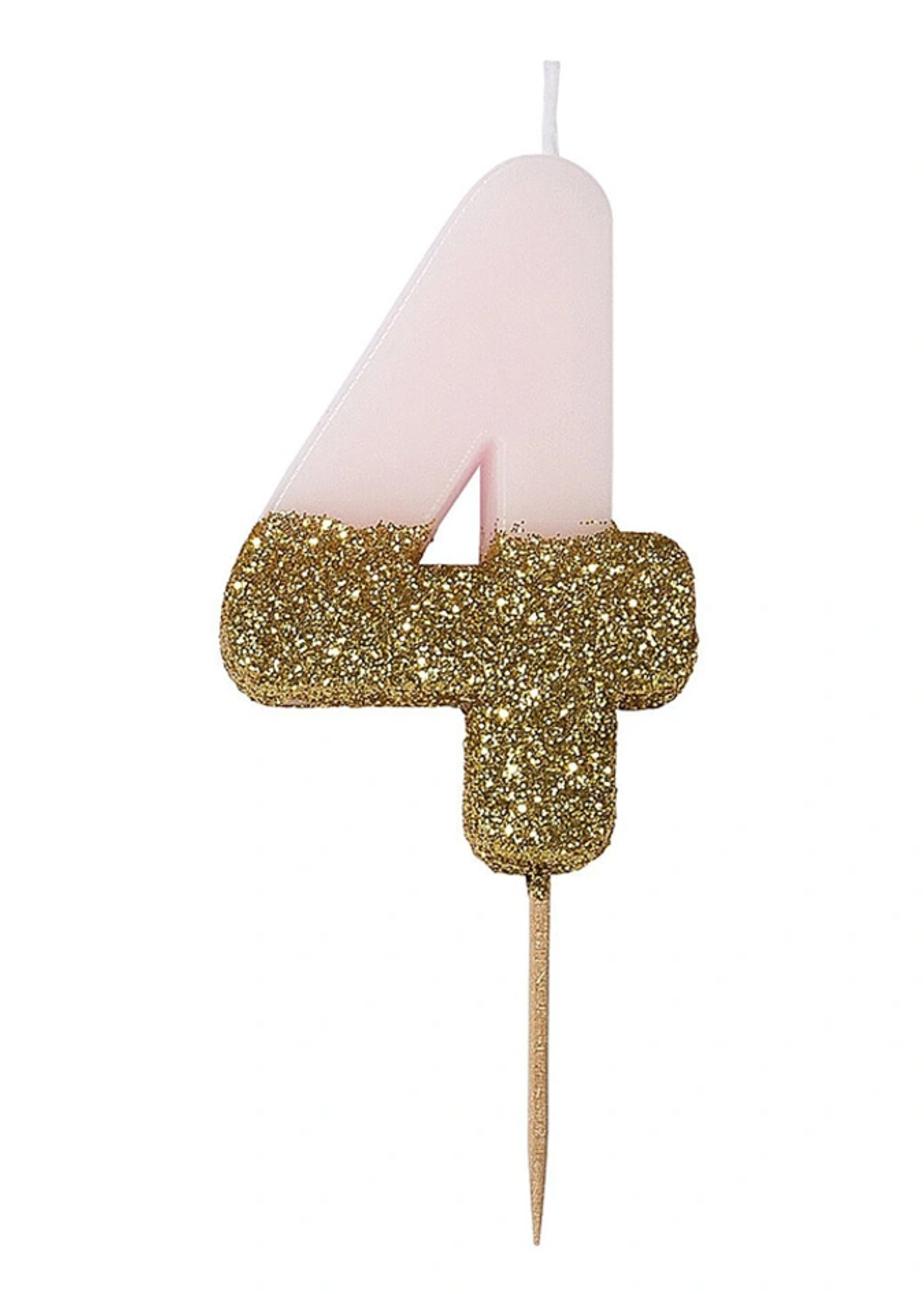 Talking Tables BIRTHDAYS GLITTER CANDLE NUMBER 4