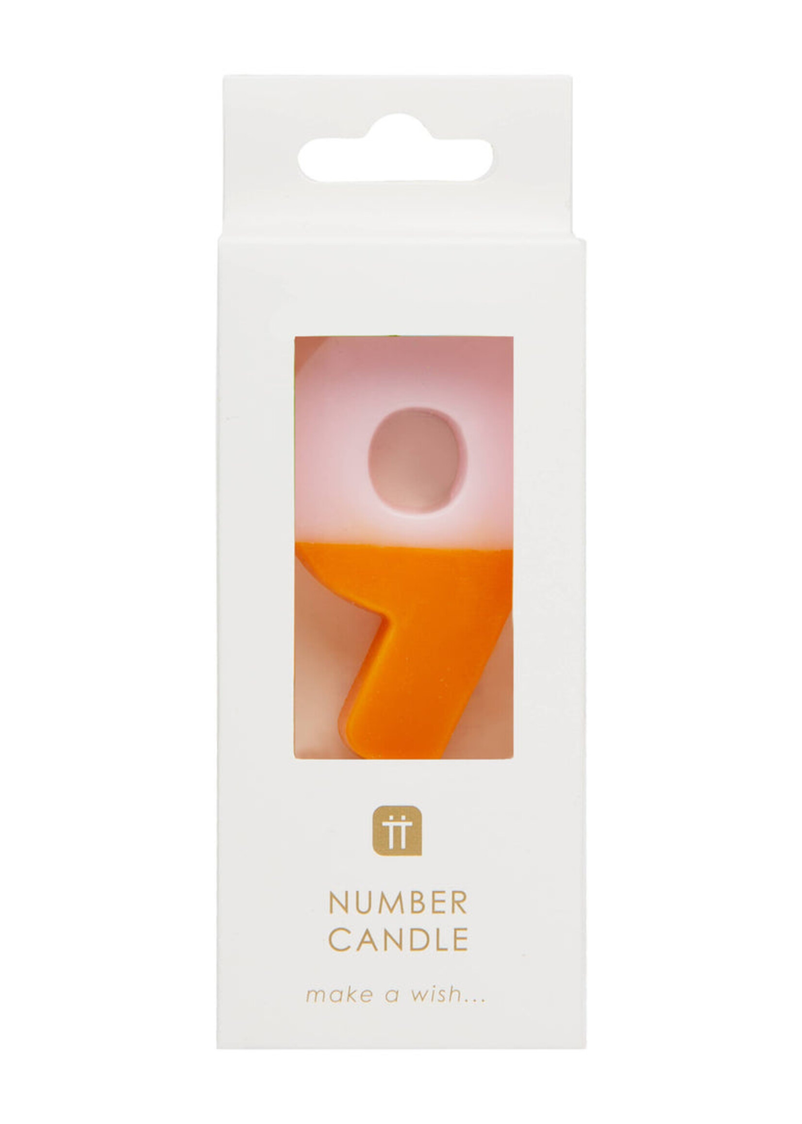 Talking Tables Orange and Light Candle Pink Number 9