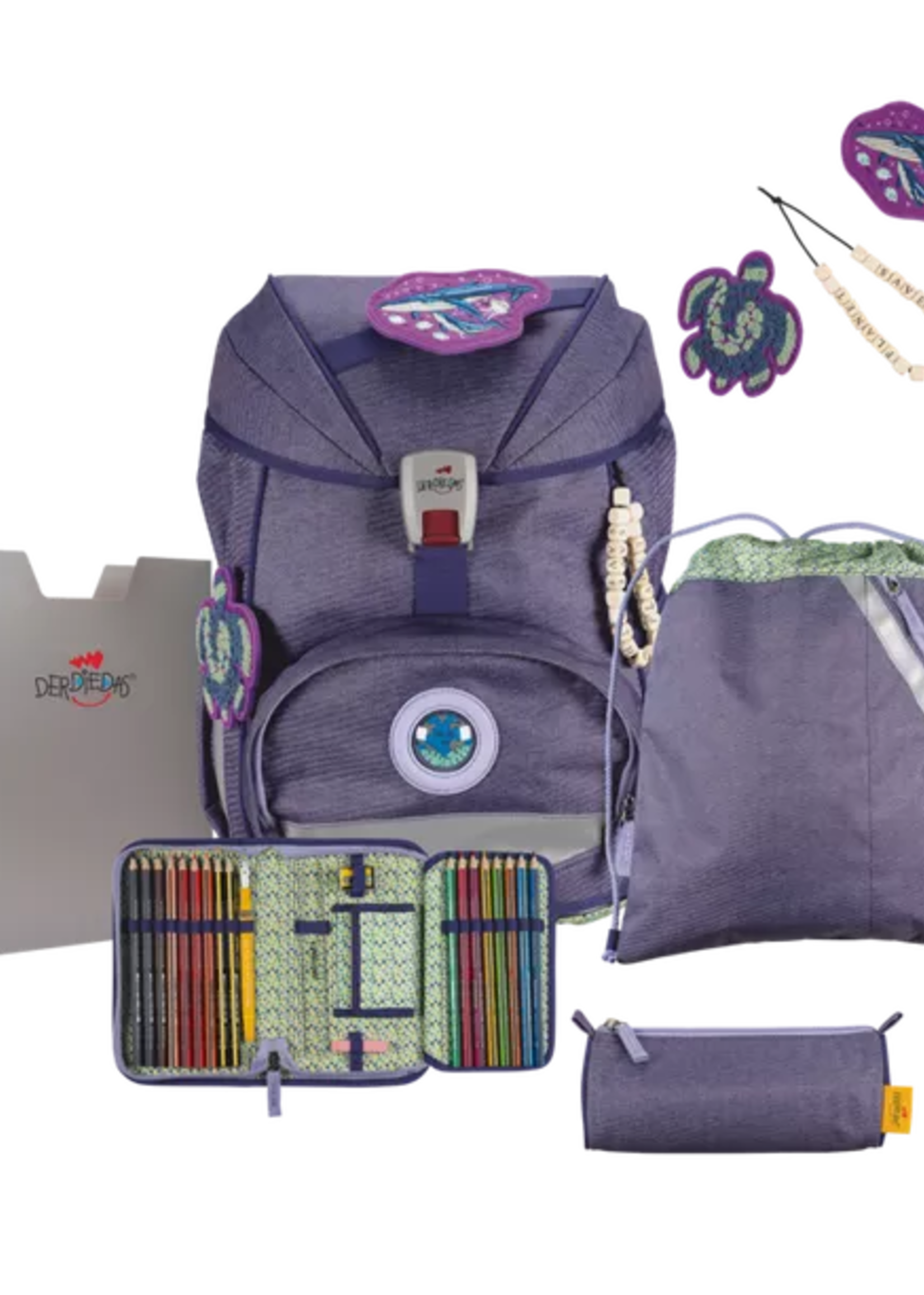 DER DIE DAS DDD Set ErgoFlex Exklusiv ECO My Planet - Schulrucksack-Set